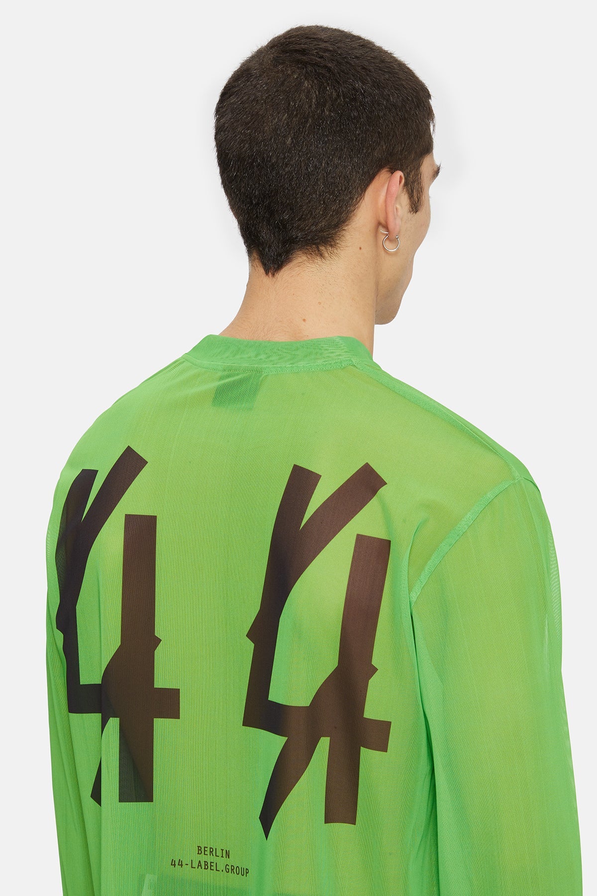 44 Label Group Clash Mesh L/S Tee - Green - Image 3