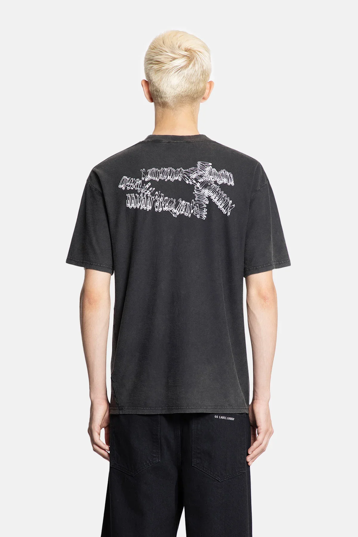 44 Label Group Turned Pins Tee - Black - Image 2