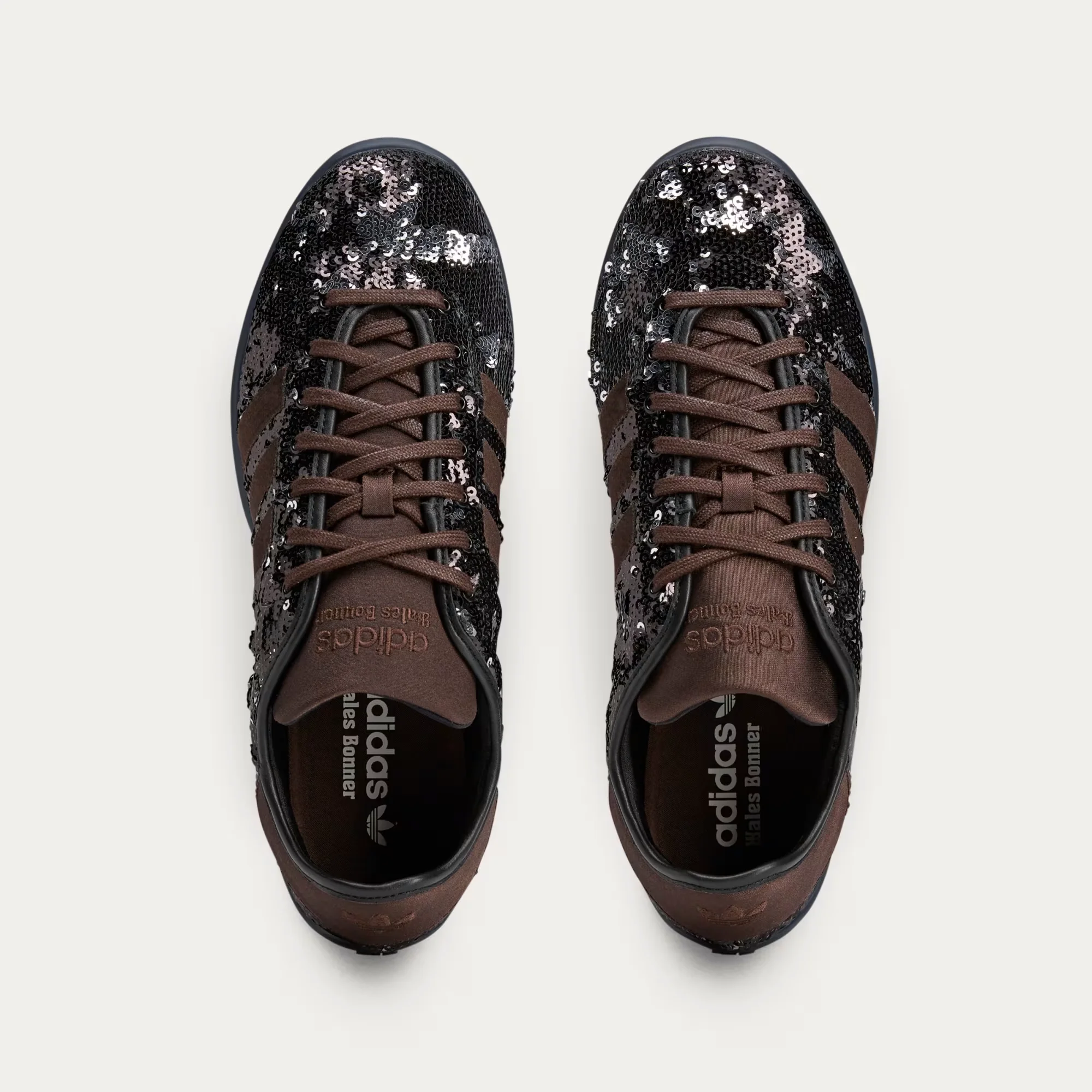 Adidas x Wales Bonner Karintha Lo Sequin Sneakers - Black/Brown - Image 2