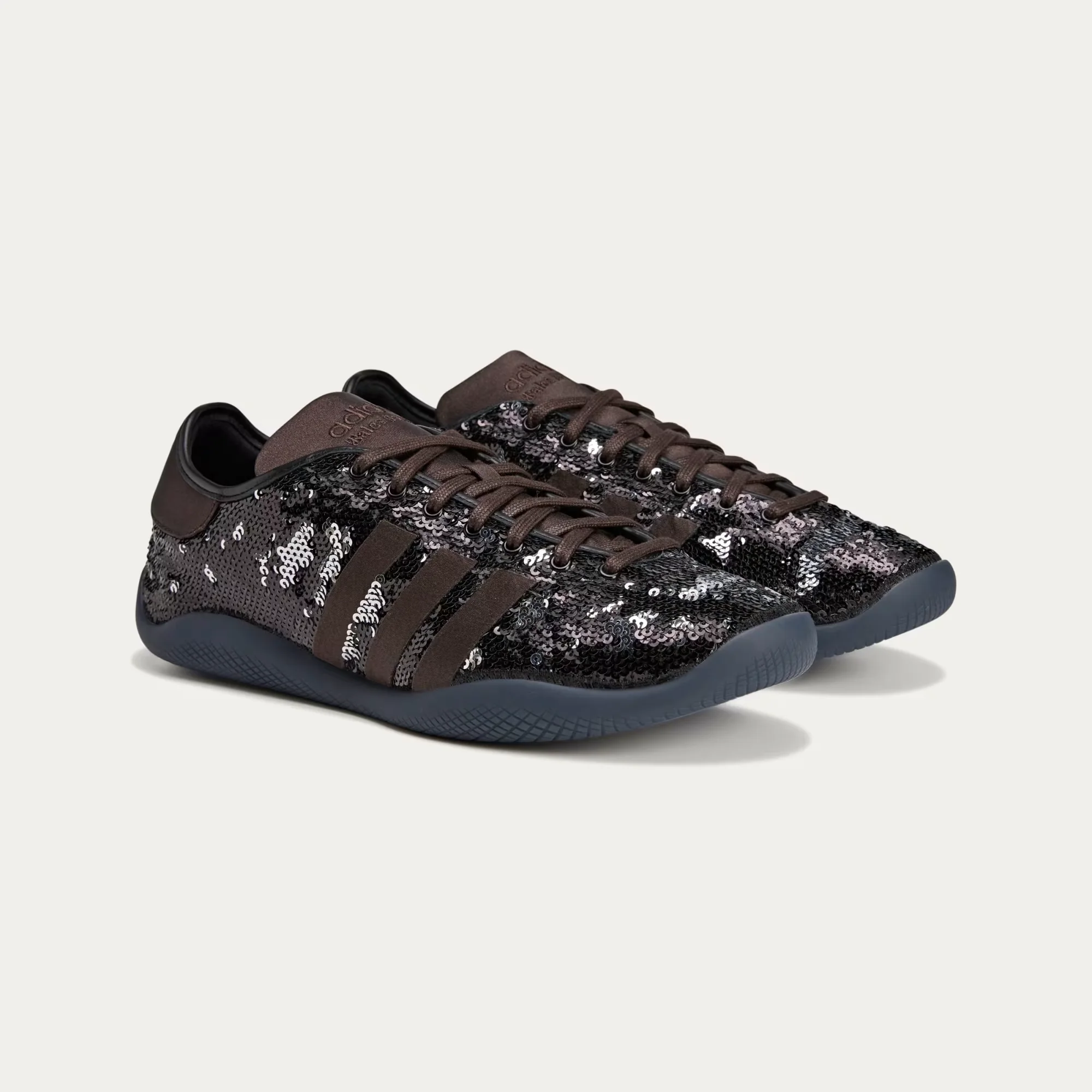 Adidas x Wales Bonner Karintha Lo Sequin Sneakers - Black/Brown - Image 4