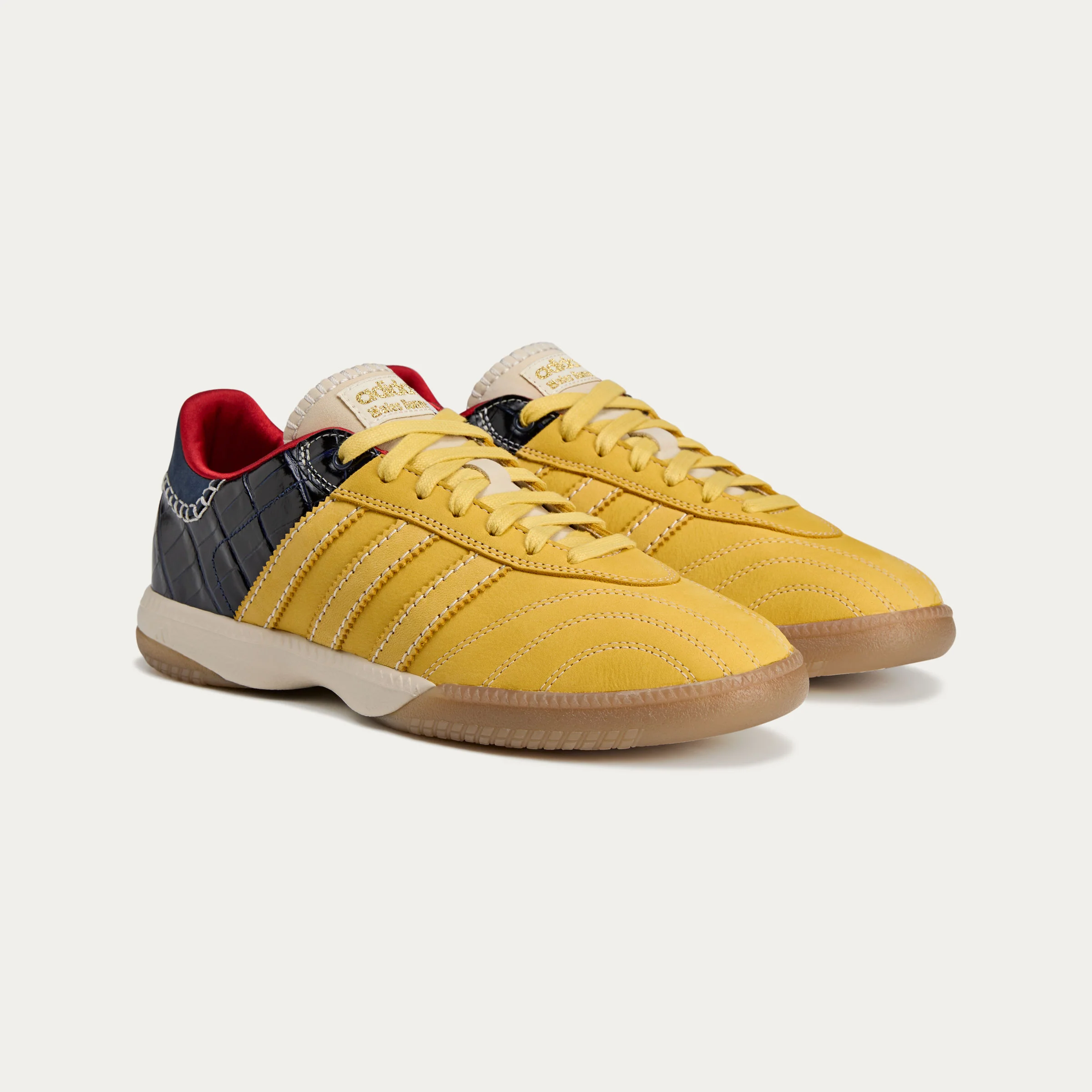 adidas x Wales Bonner Millennium Samba Sneakers - St Fade Gold / St Fade Gold / Collegiate Navy - Image 3