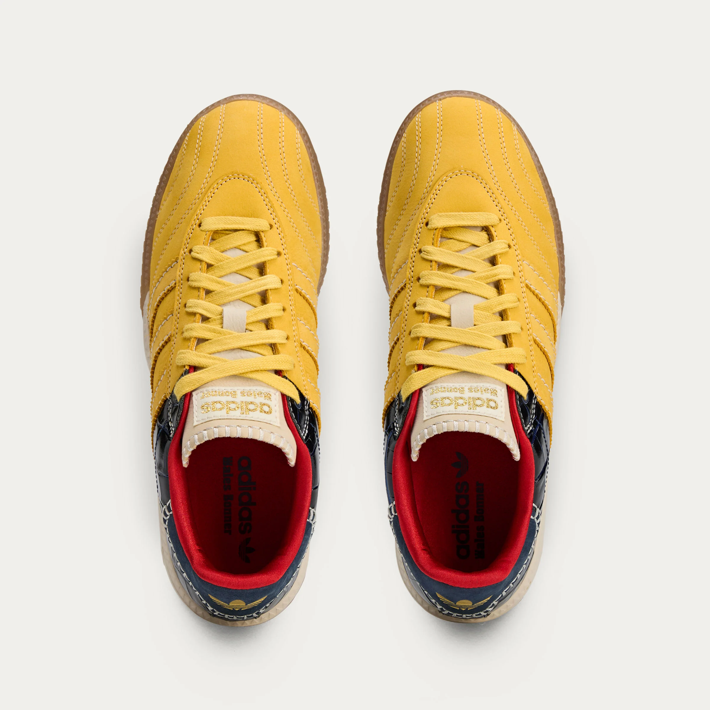 adidas x Wales Bonner Millennium Samba Sneakers - St Fade Gold / St Fade Gold / Collegiate Navy - Image 4