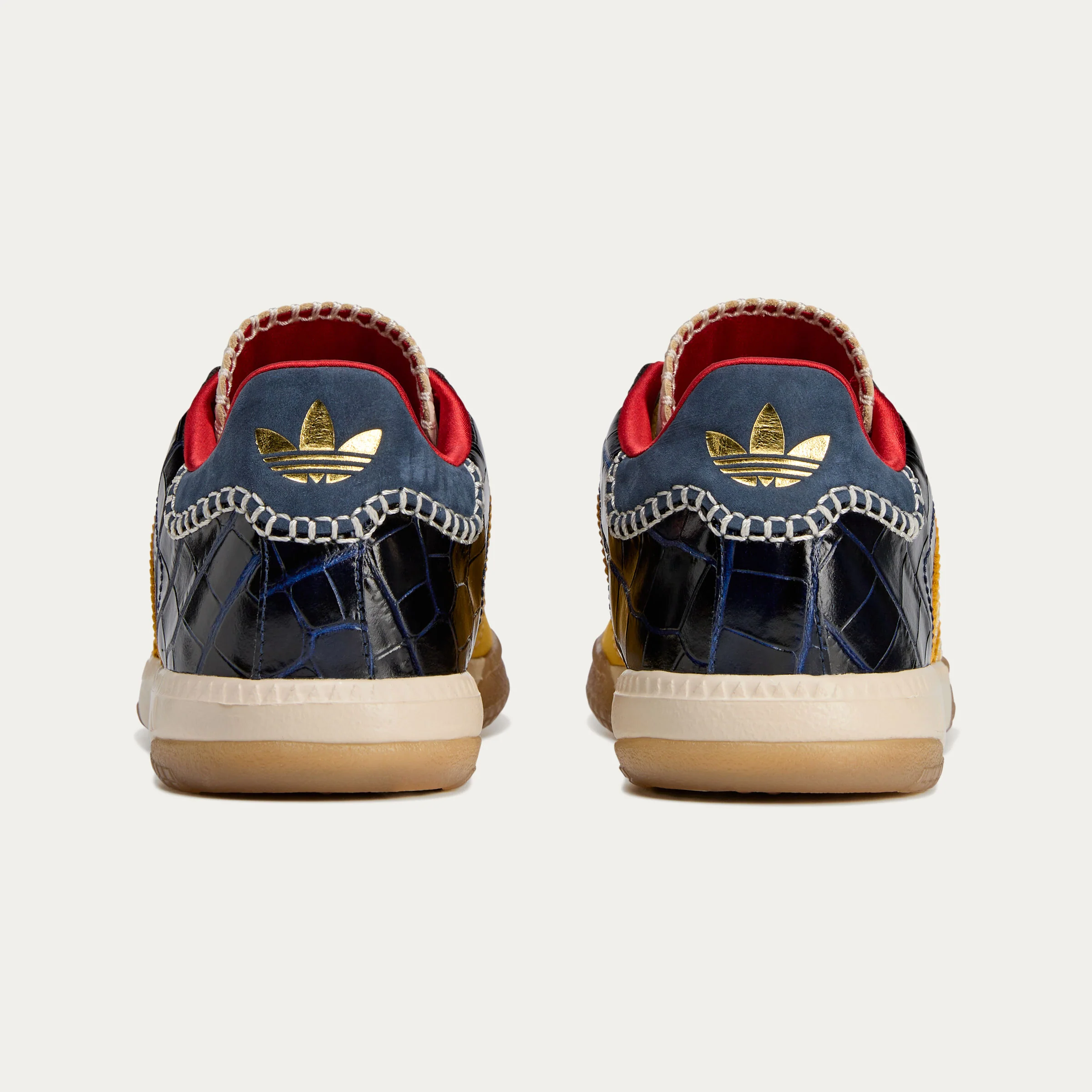 adidas x Wales Bonner Millennium Samba Sneakers - St Fade Gold / St Fade Gold / Collegiate Navy - Image 5
