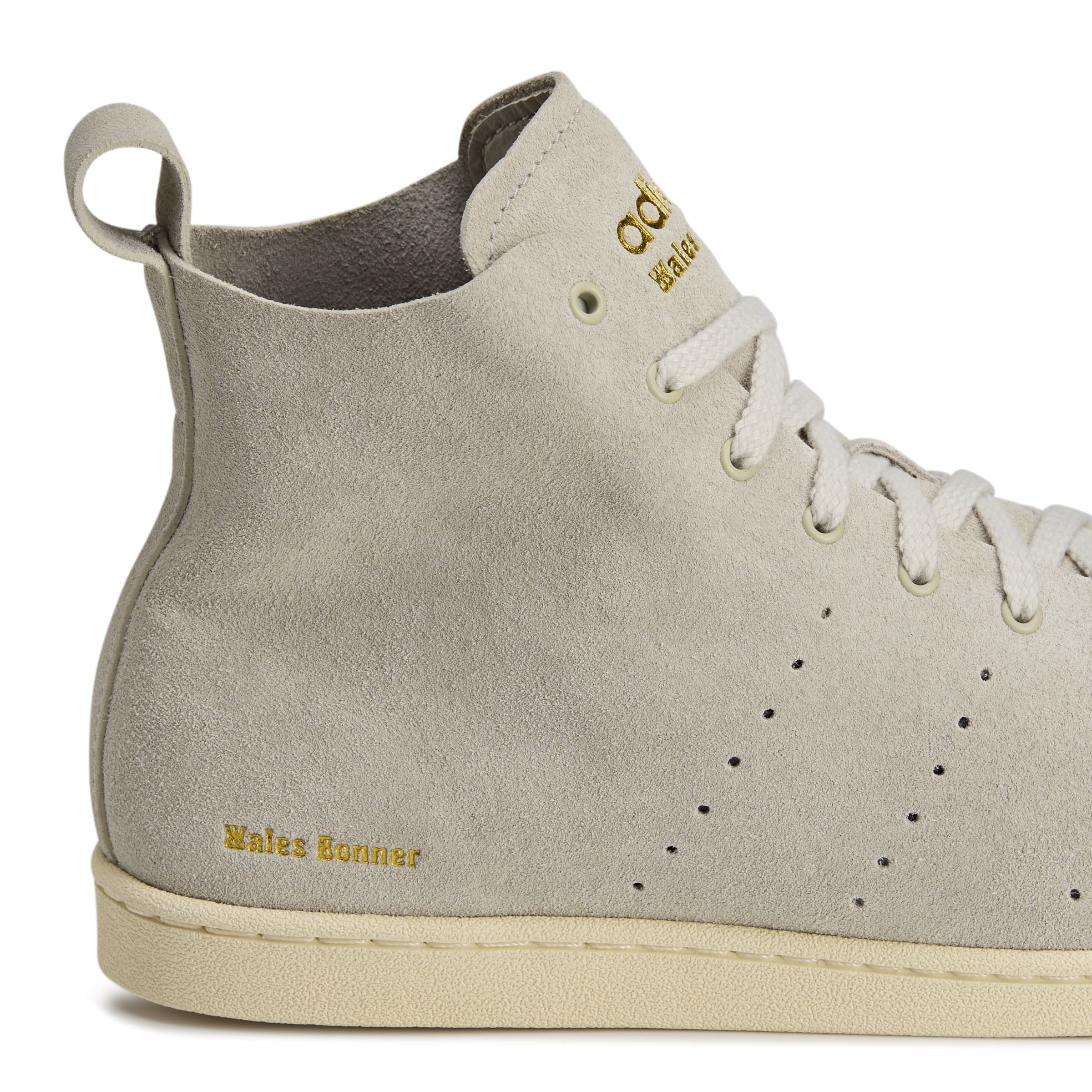 Adidas x Wales Bonner Superstar Hi Sneakers - Light Grey - Image 8