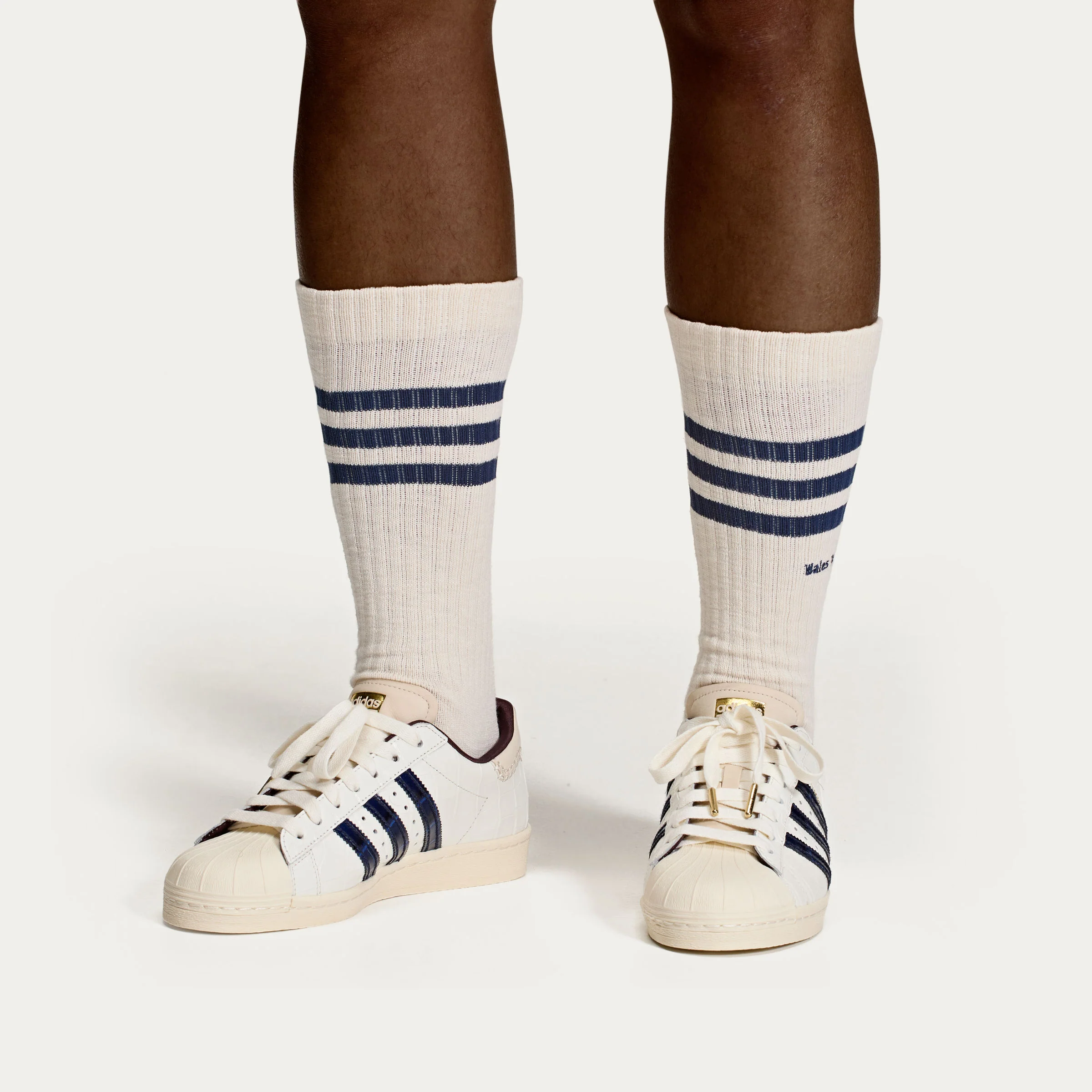 adidas x Wales Bonner Superstar Sneakers - Wonder White / Collegiate Navy / Night Red - Image 10
