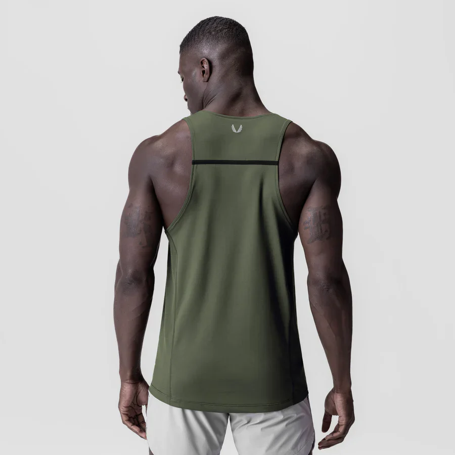 ASRV 3D-Lite® 2.0 Lycra® Singlet Tank - Olive - Image 2
