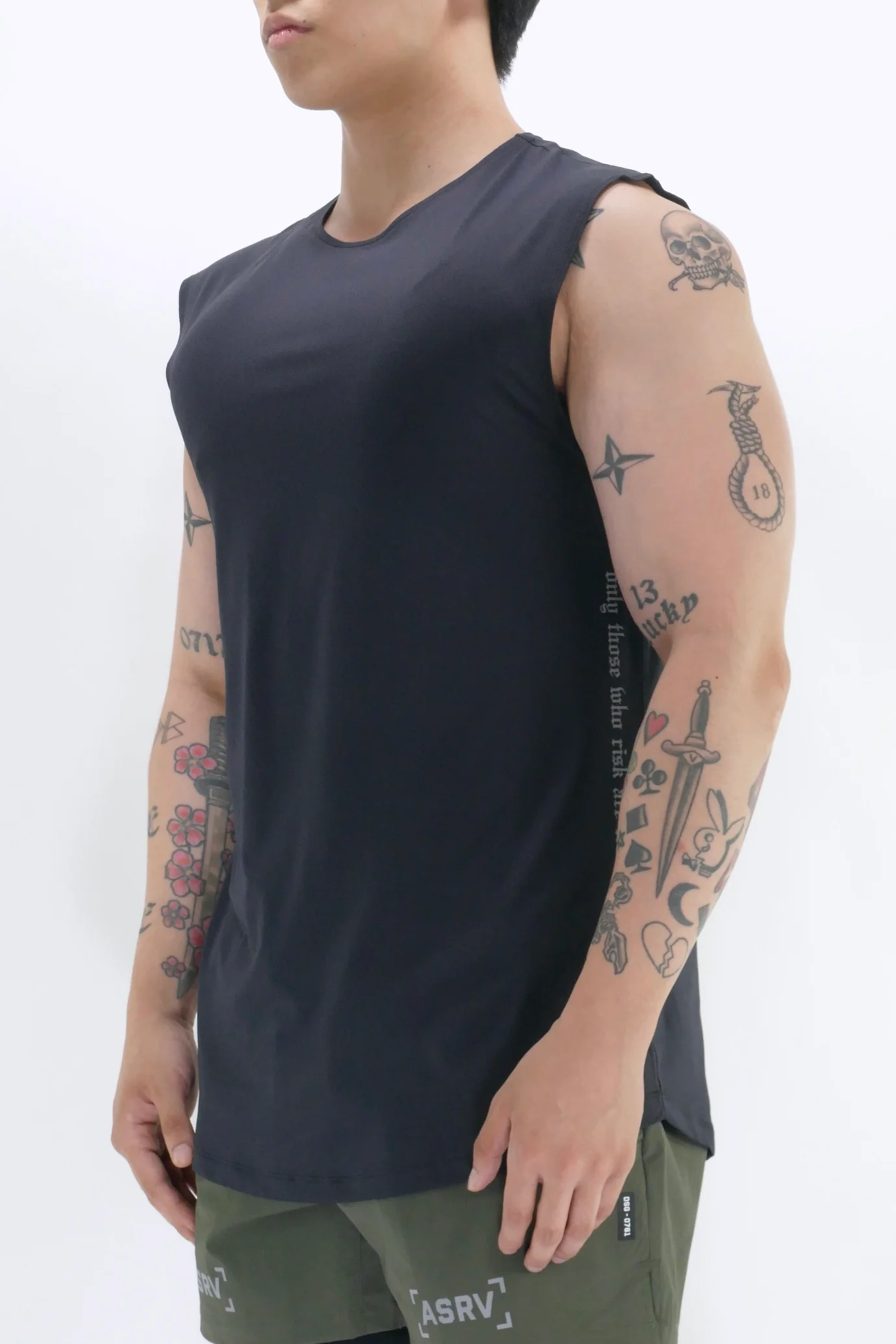 ASRV Aerosilver® Cutoff "OTWR" Tank - Black - Image 2