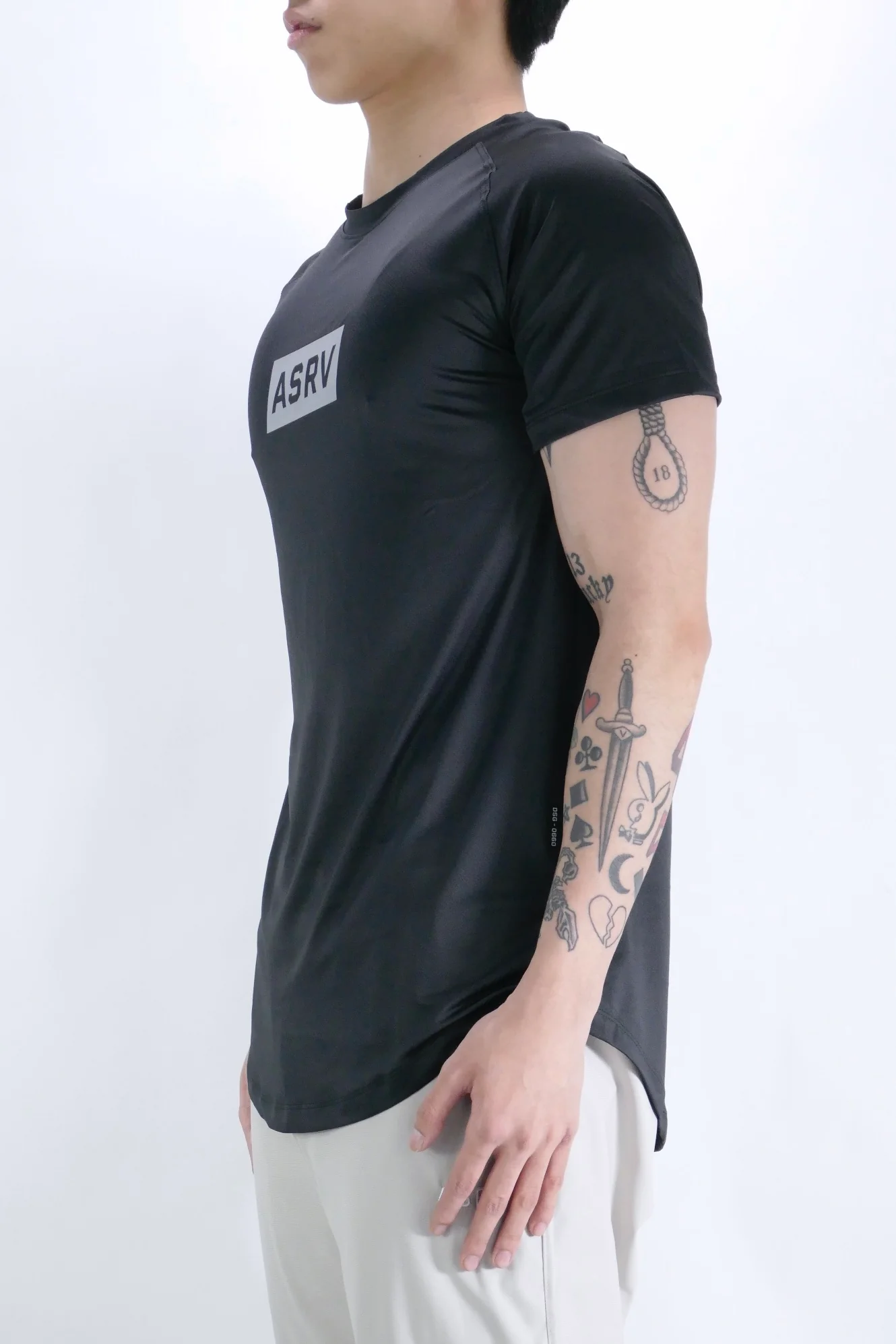 ASRV Aerosilver® Established Box Logo Tee - Black - Image 2