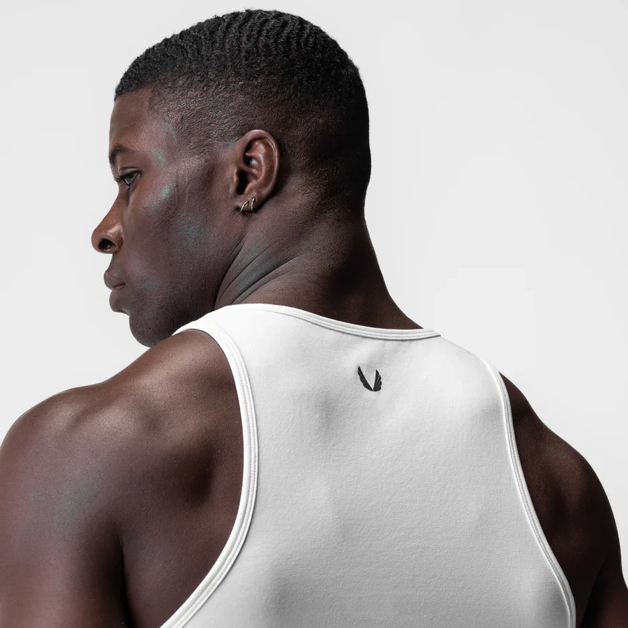 ASRV Supima Essential Slim Tank - White - Image 3