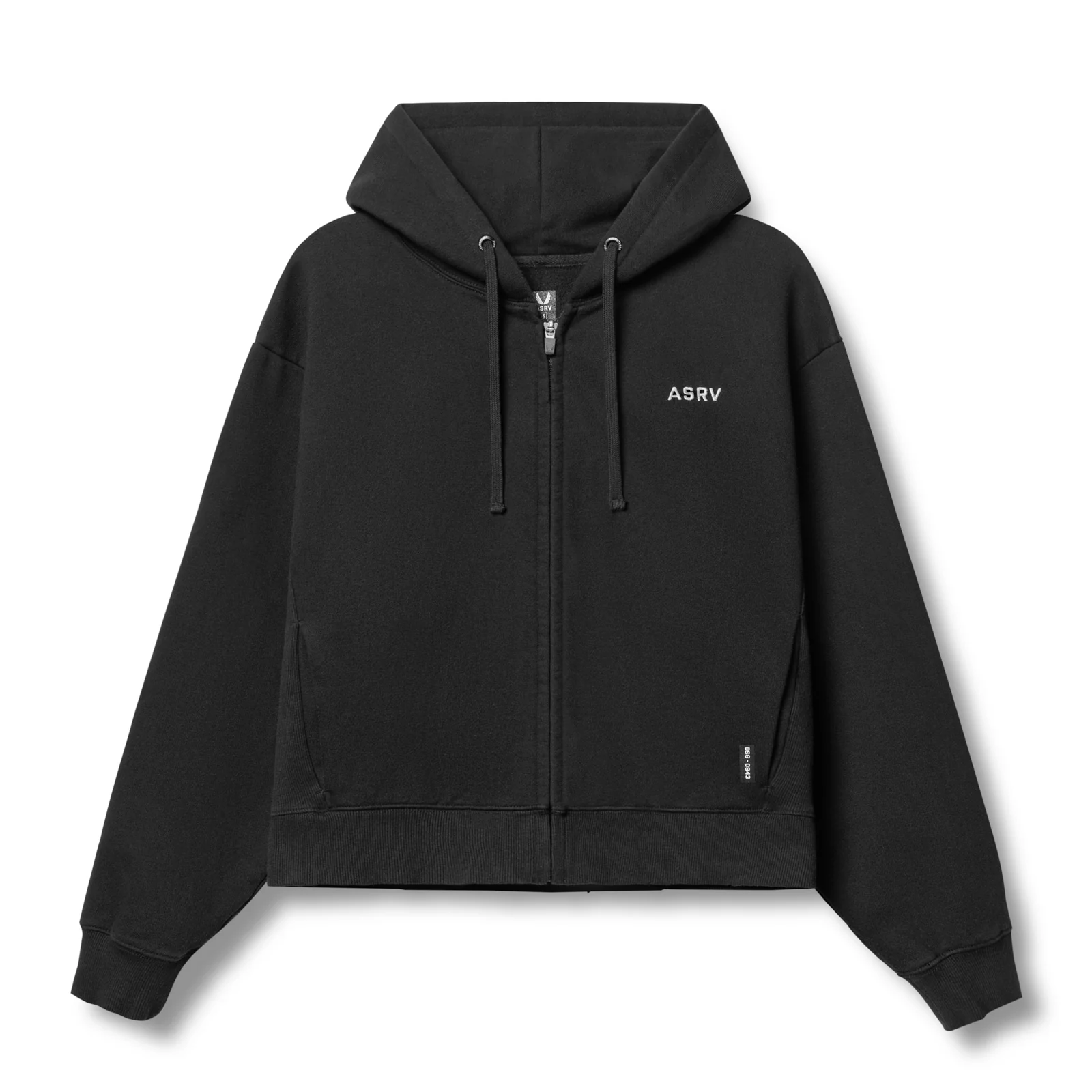 ASRV Tech Essential™ Distressed Full Zip Hoodie - Black - Image 5