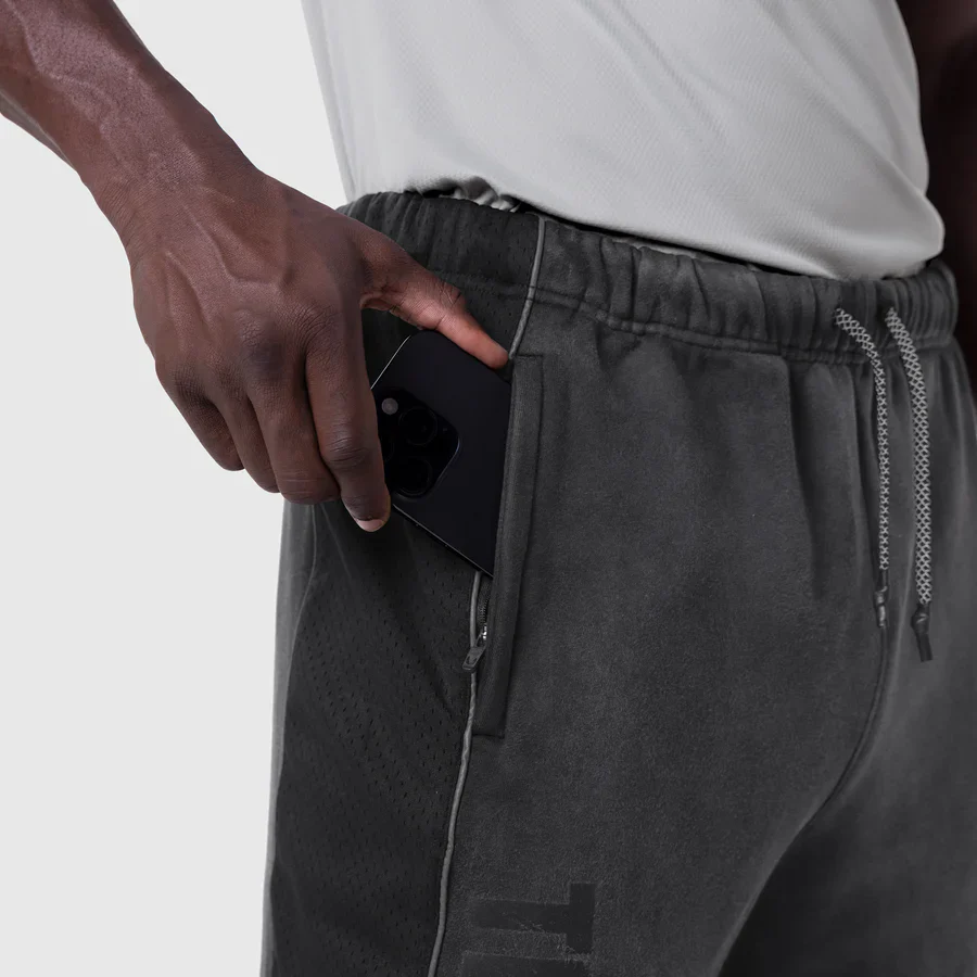 ASRV Tech-Terry Mesh Panel Sweatpants - Black - Image 2