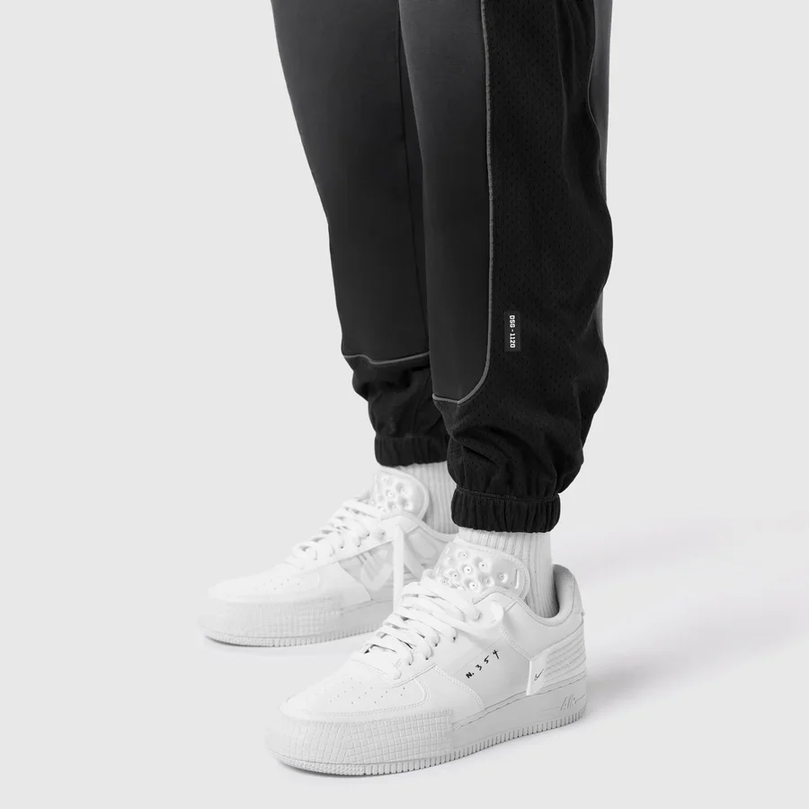 ASRV Tech-Terry Mesh Panel Sweatpants - Black - Image 3