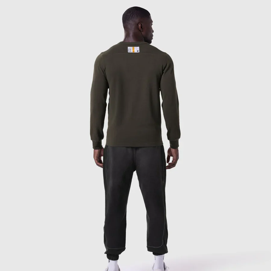 ASRV Waffle Knit L/S Tee - Olive - Image 2