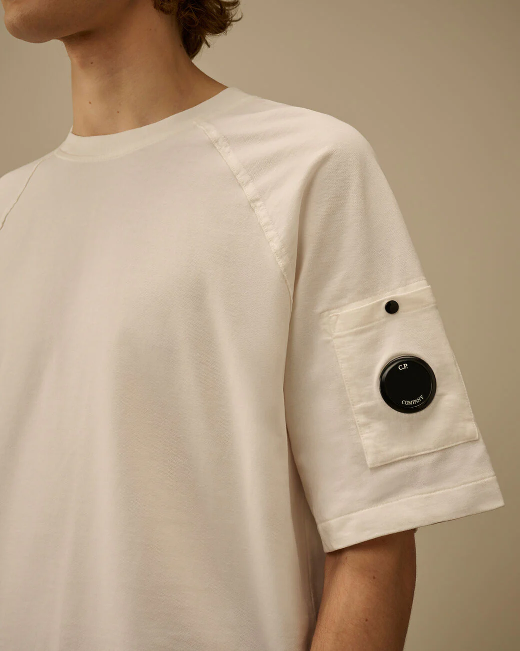 C.P. Company 034A Sweatshirt Tee - Gauze White - Image 3