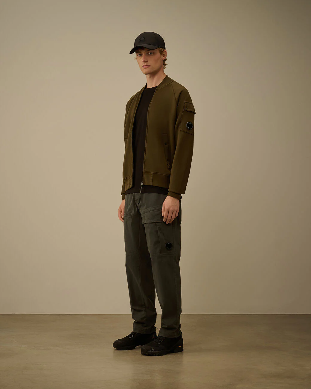 C.P. Company 067A Stretch Sateen Loose Cargo Pants - Grey - Image 3