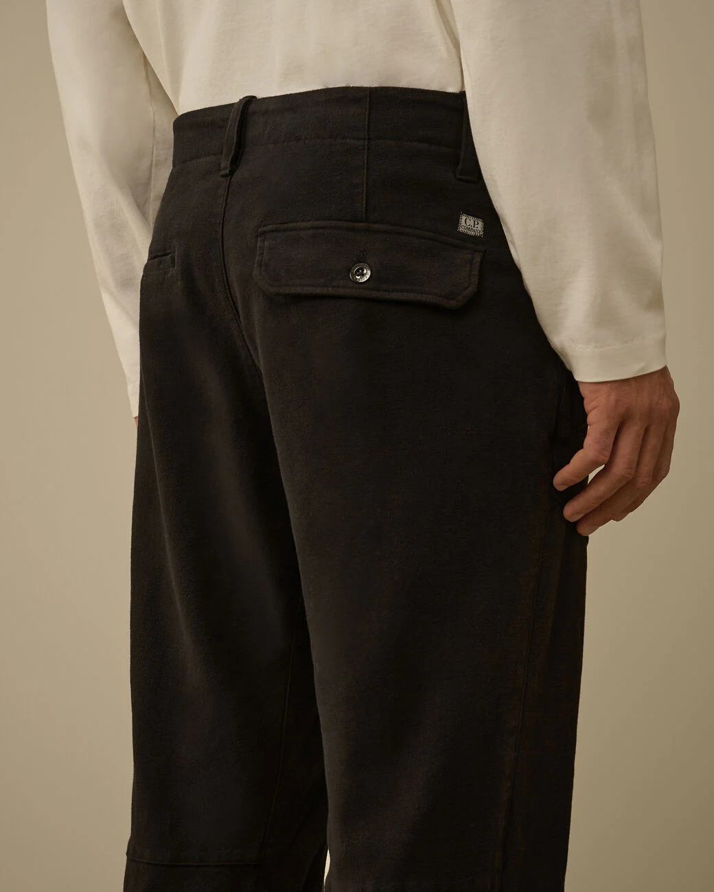 C.P. Company 234A Moleskin Double Satin Pants - Black - Image 5