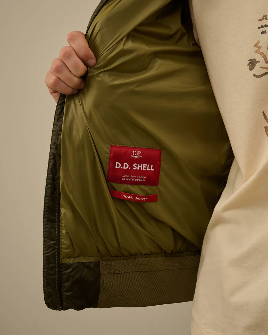 C.P. Company Mens Down Bomber 001A DD-Shell - Green - Image 6