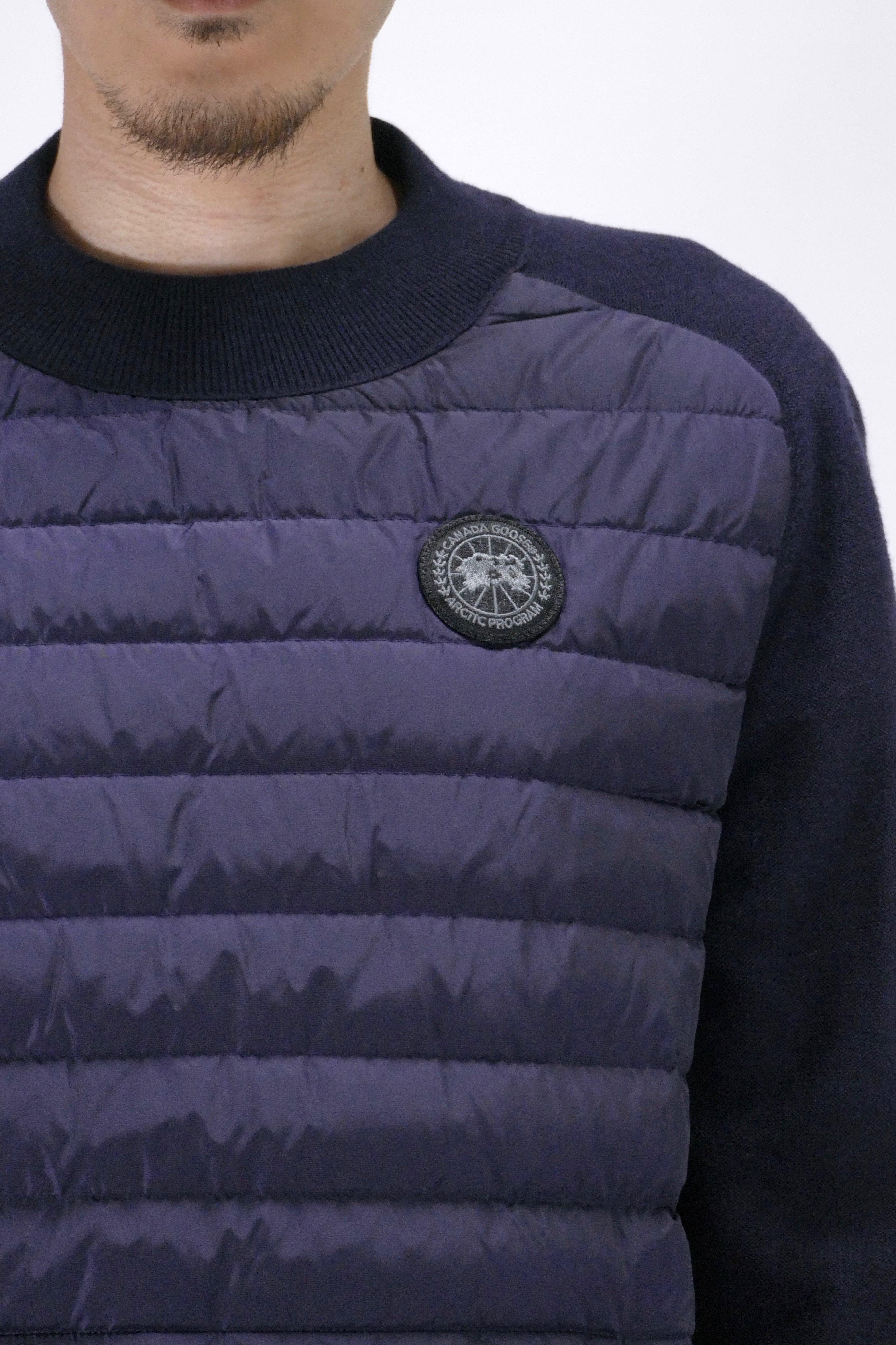 Canada Goose Mens Knit Hybridge Pullover Reversible Navy - Image 4