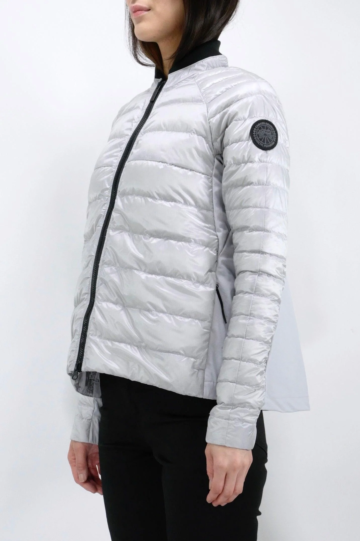 Canada Goose Womens Lite Jacket Roncy Black Label - Silverbirch - Image 3