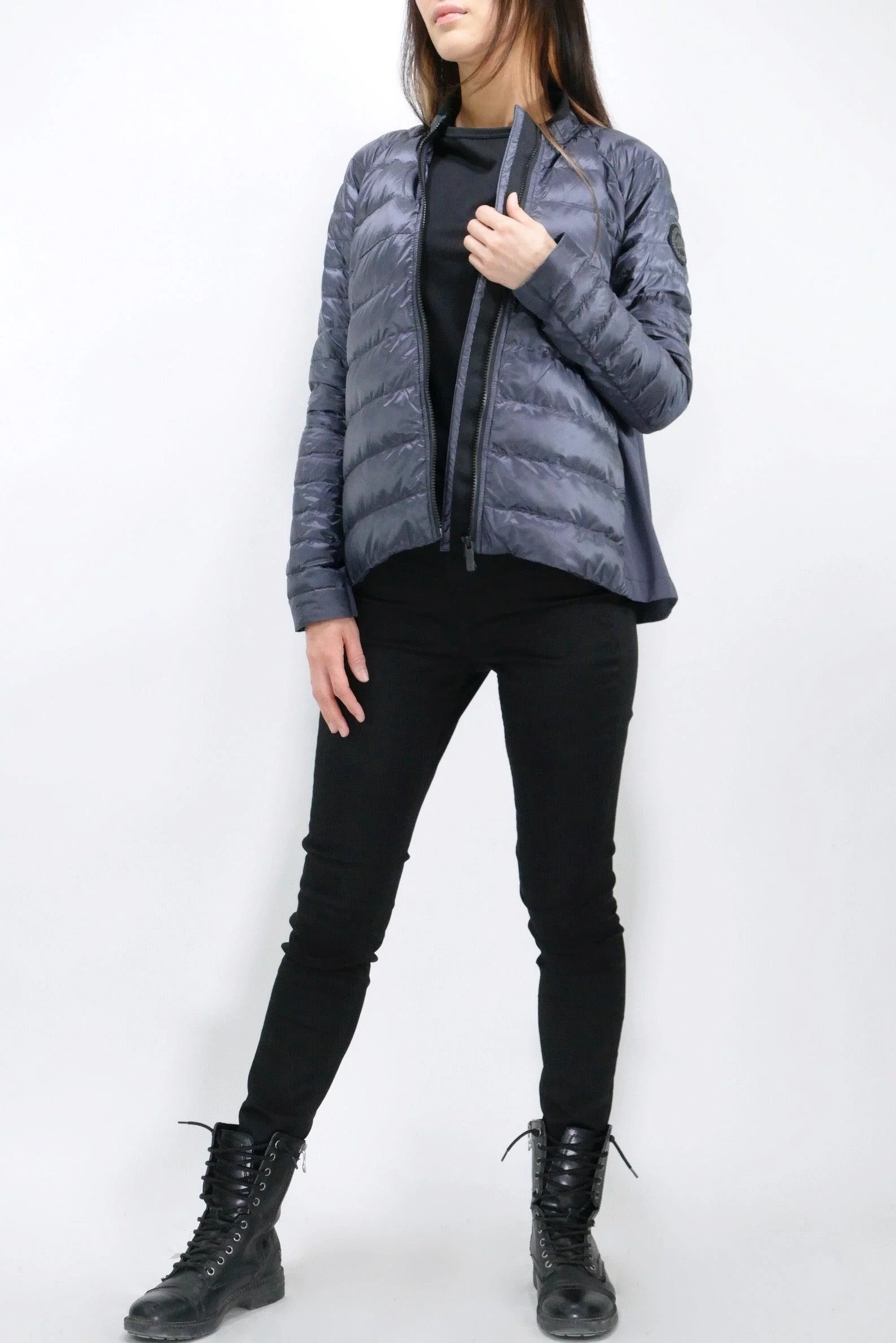 Canada Goose Womens Lite Jacket Roncy Black Label - Titanium - Image 2