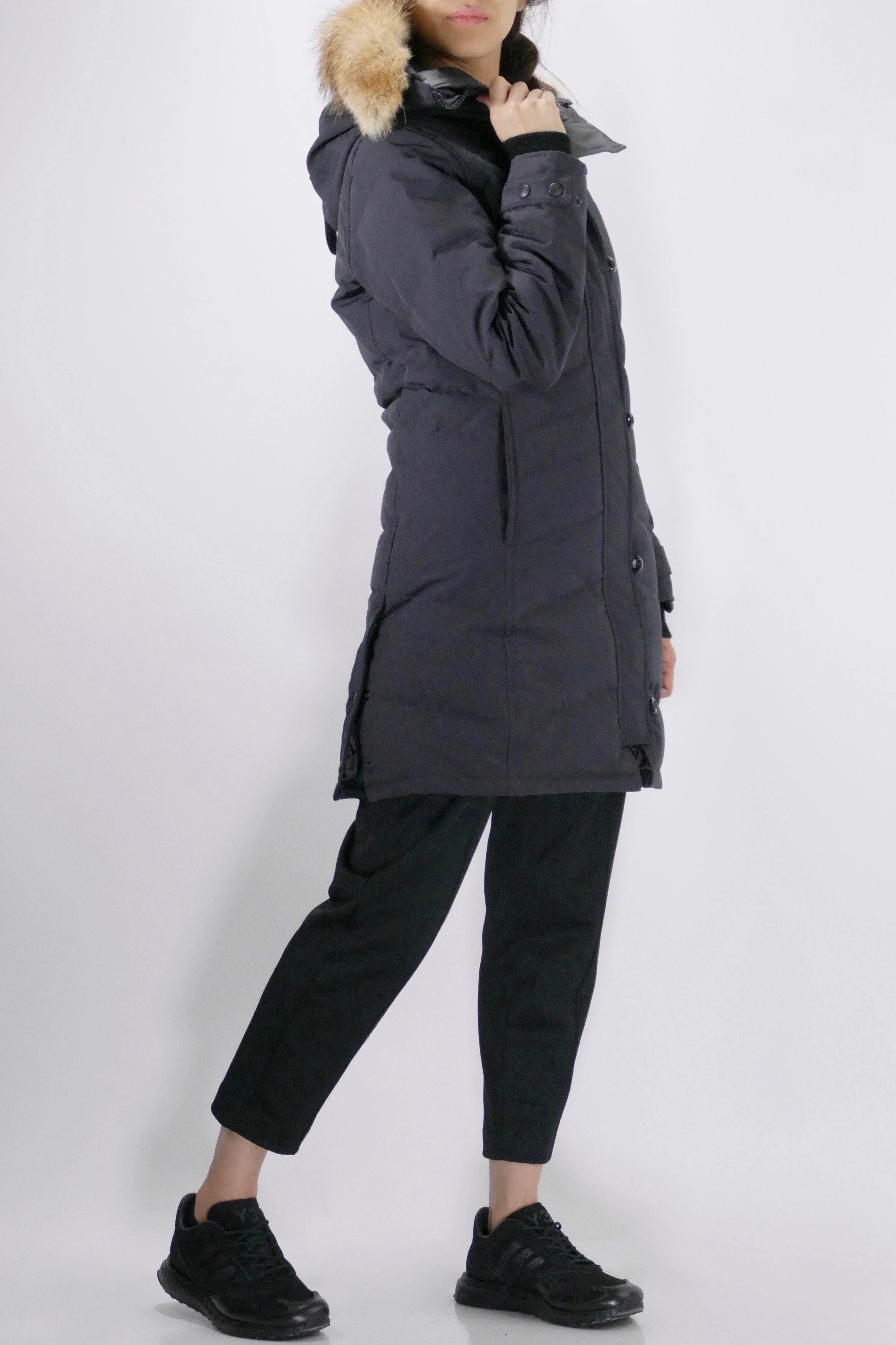 Canada Goose Womens Down *Parka Lorette Black Label - Navy - Image 4