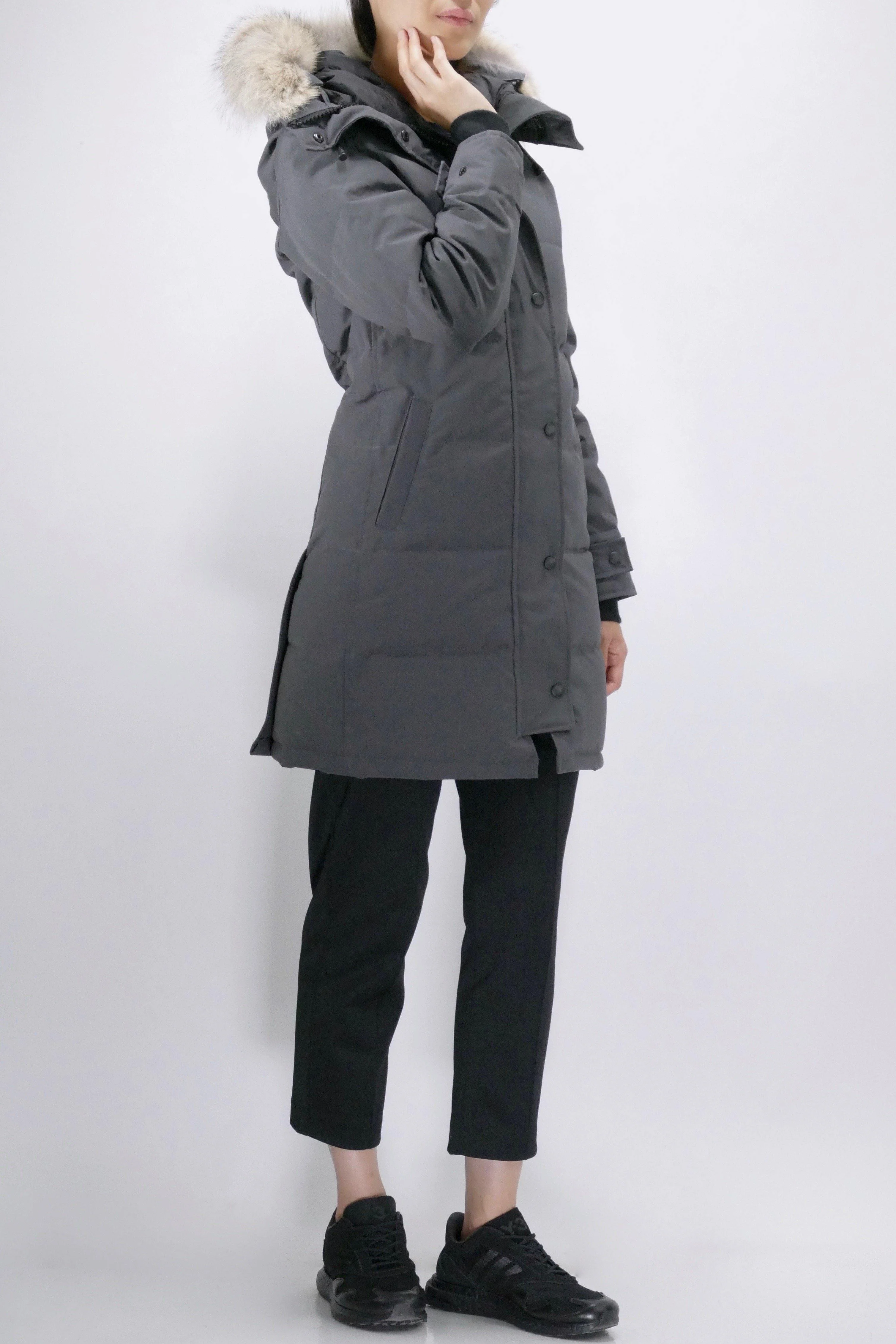Canada Goose Womens Down *Parka Shelburne  - Graphite - Image 2