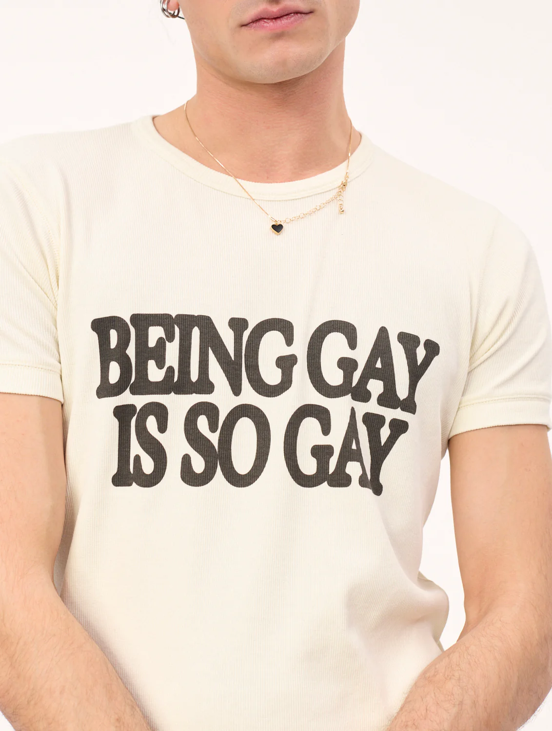 Carne Bollente Being Gay Is So... Tee - Off White - Image 4