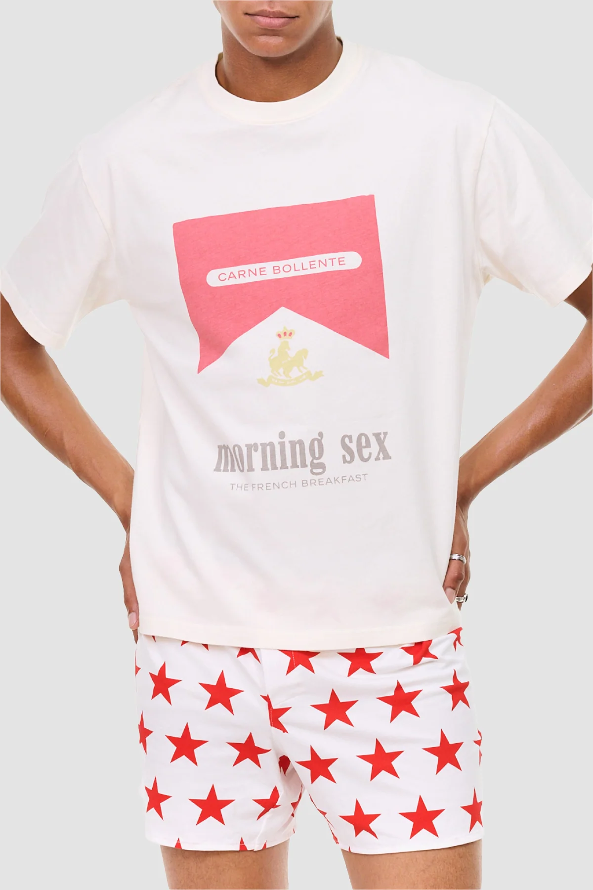Carne Bollente Breakfast in Bed Tee - White