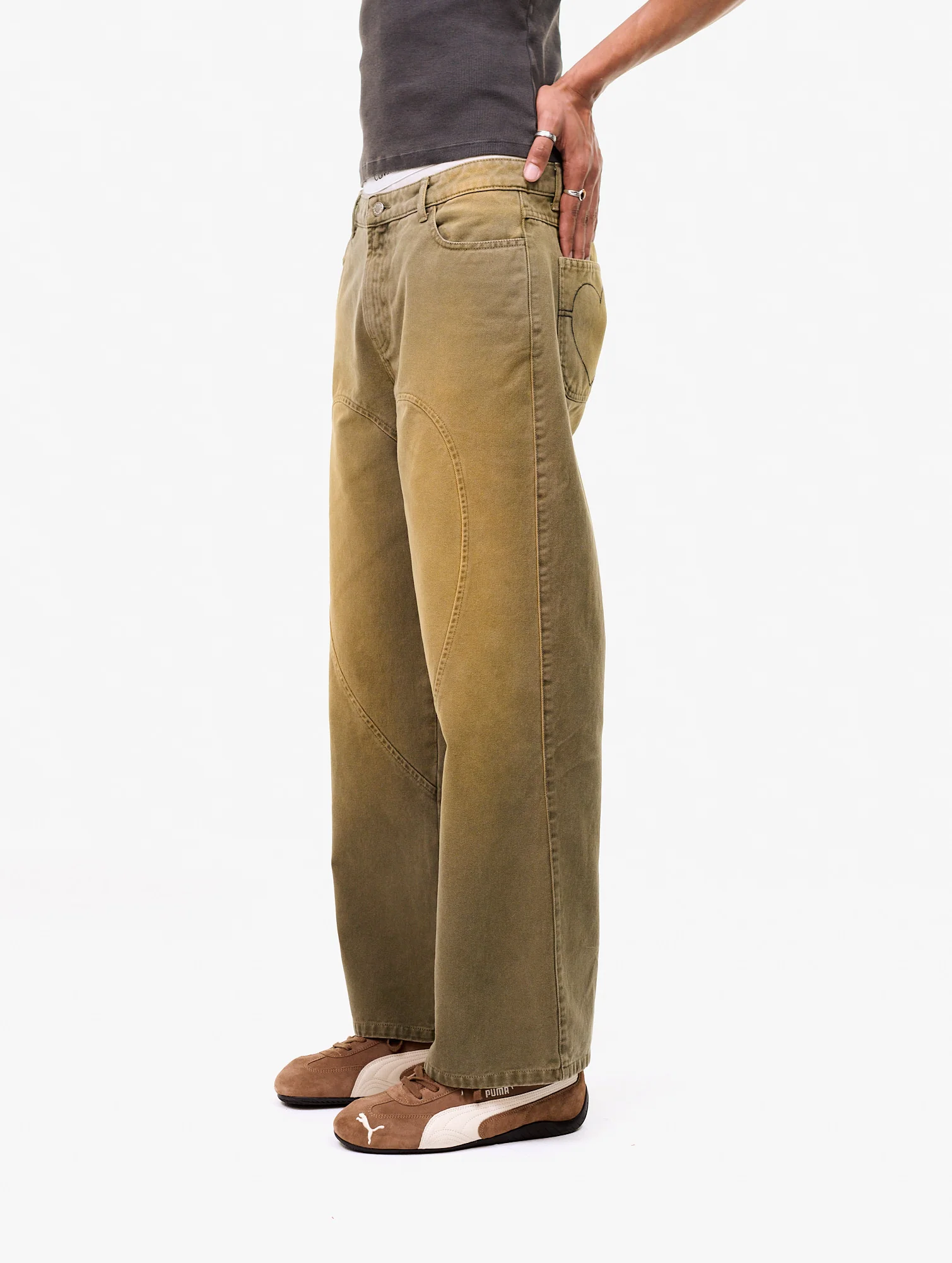 Carne Bollente Love Pants Go West Jeans - Khaki - Image 2