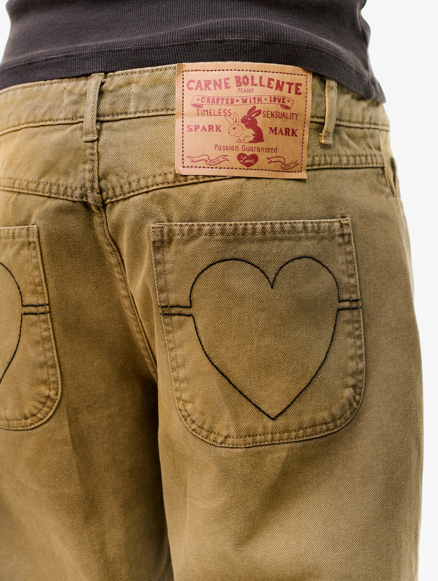 Carne Bollente Love Pants Go West Jeans - Khaki - Image 4