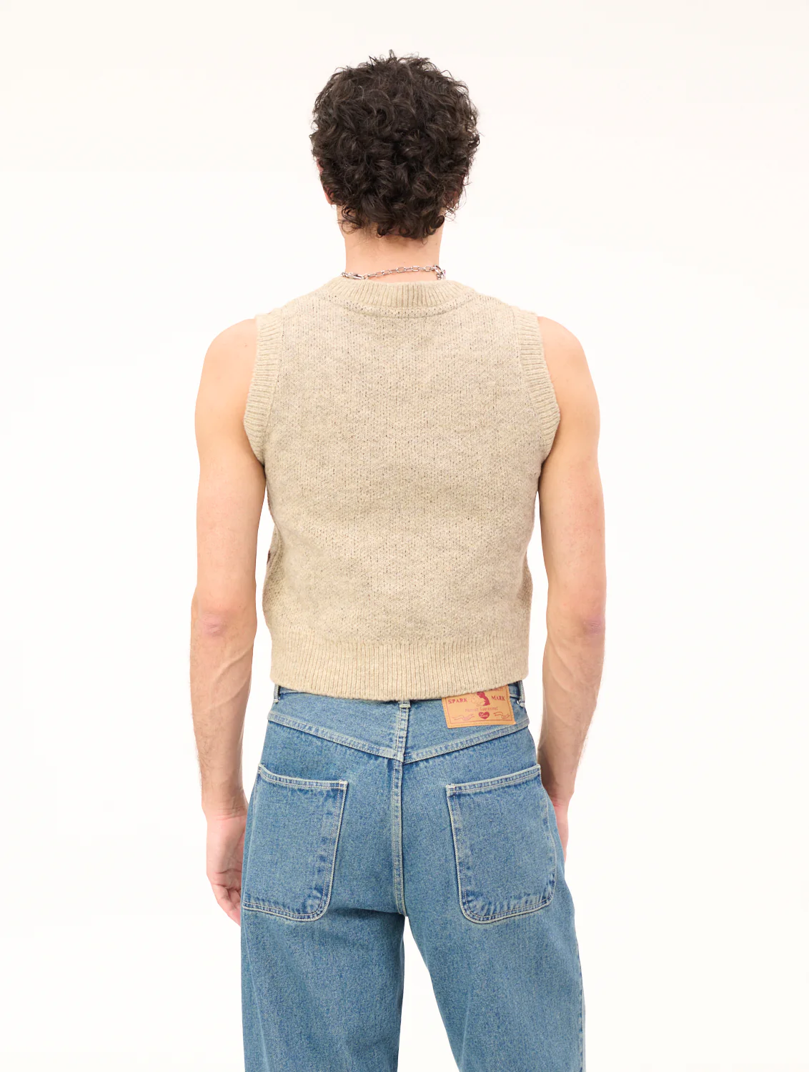 Carne Bollente Midnight Masc Vest Sweater - Beige - Image 3