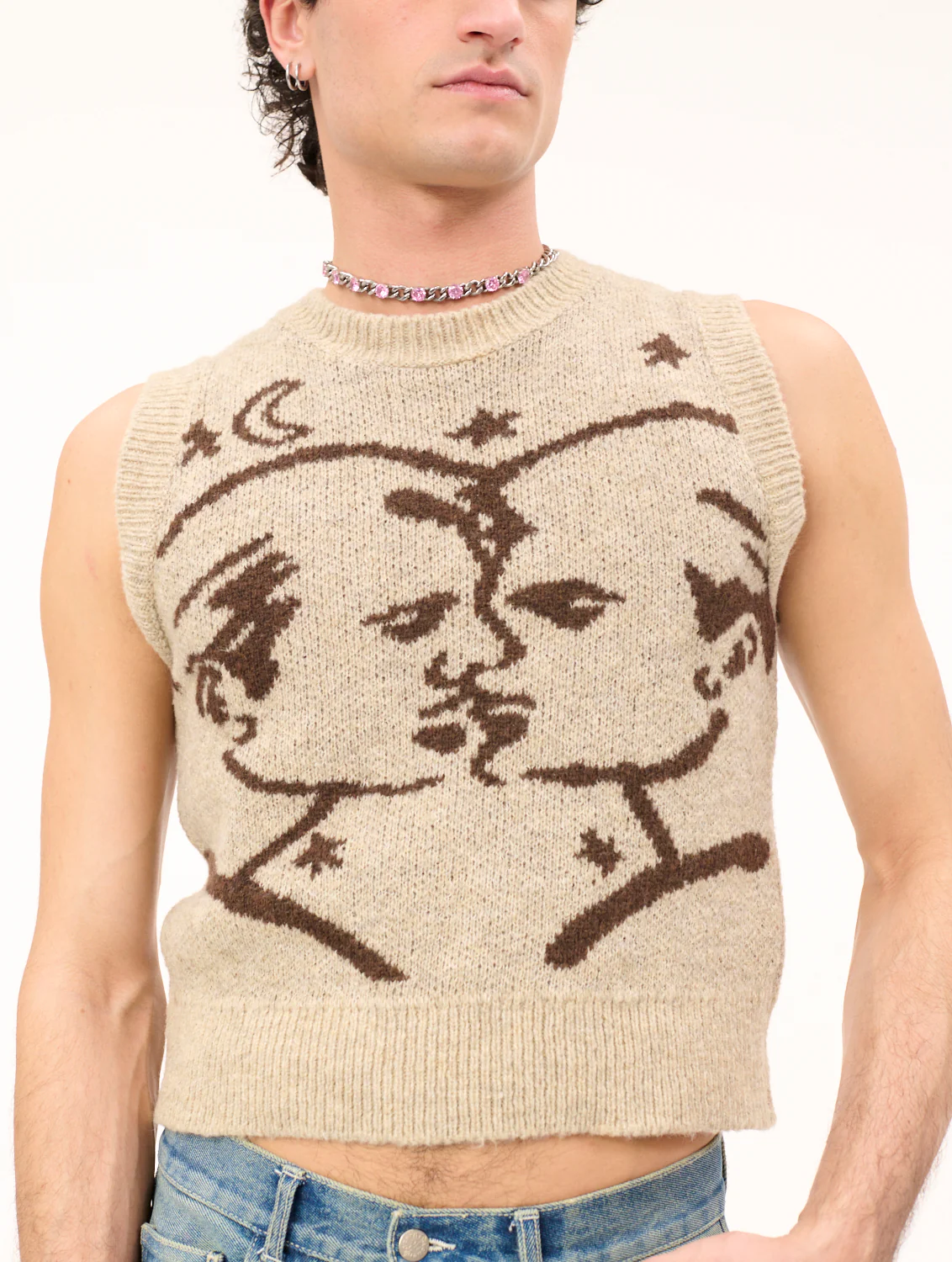 Carne Bollente Midnight Masc Vest Sweater - Beige - Image 4