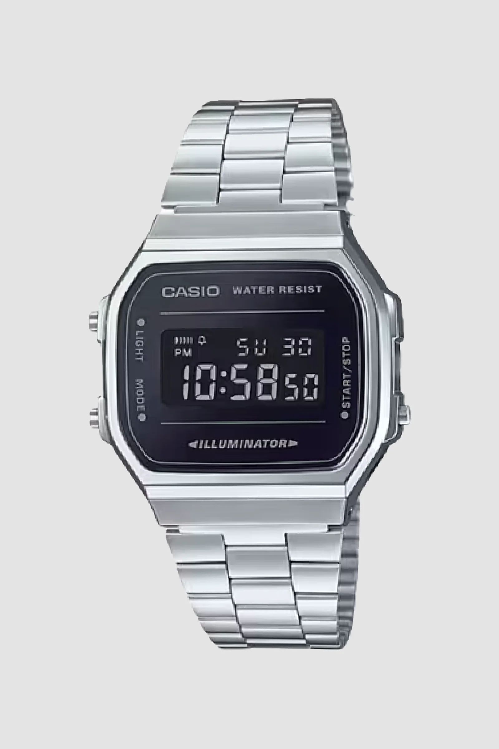 Casio A168WEM-1 Watch - Silver