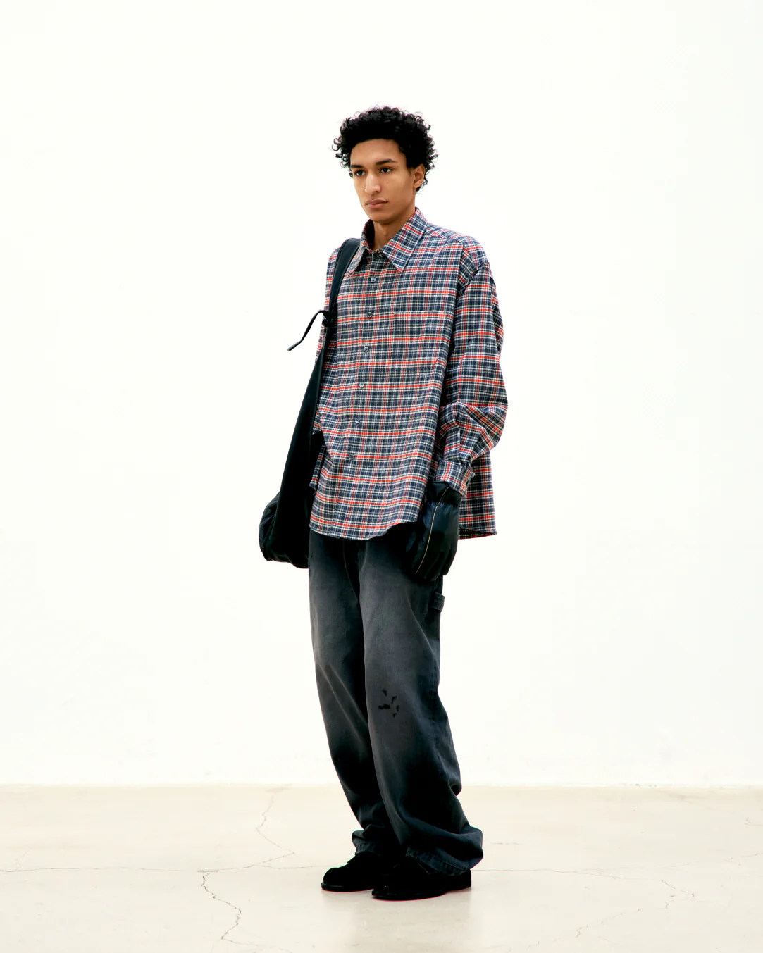 COOR Checkered Cutoff Shirt - Red - Image 2