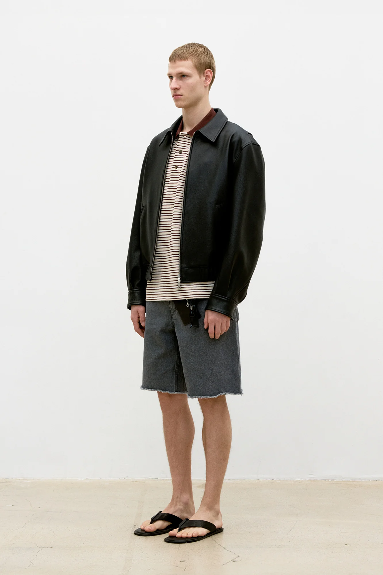 COOR Goatskin Blouson Jacket - Black - Image 2