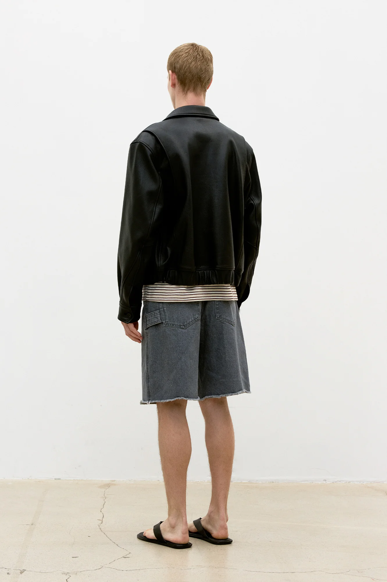 COOR Goatskin Blouson Jacket - Black - Image 3