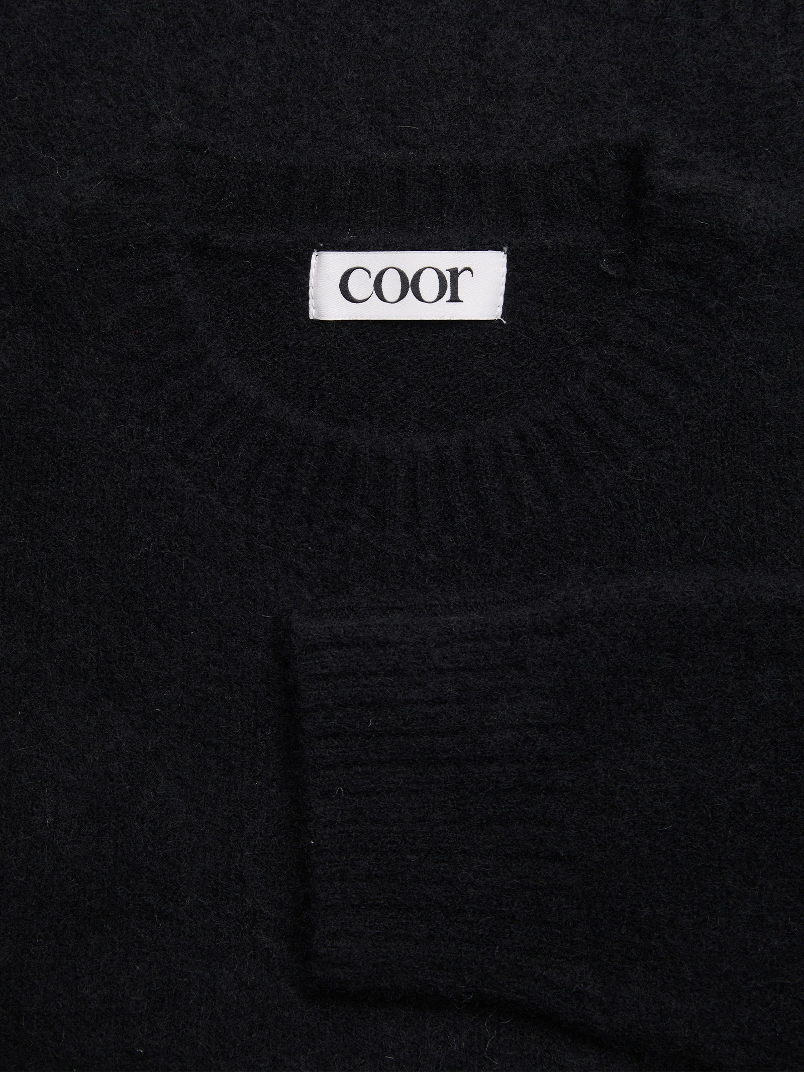 COOR Hairy Alapaca Crewneck Sweater - Black - Image 5