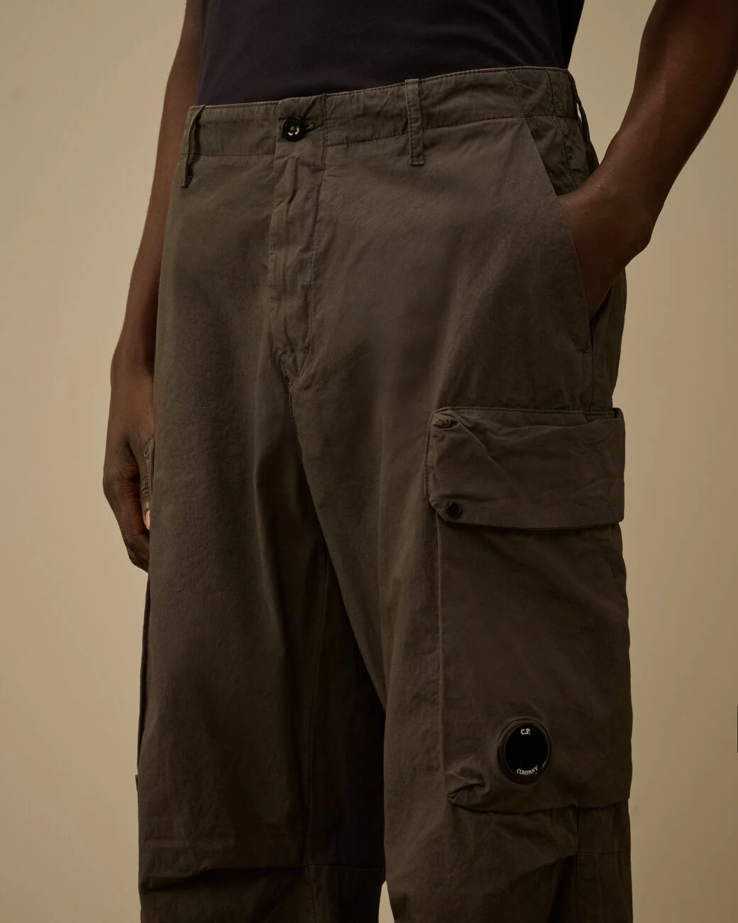 C.P. Company 128A Boxy Cargo Pants - Gunmetal - Image 3