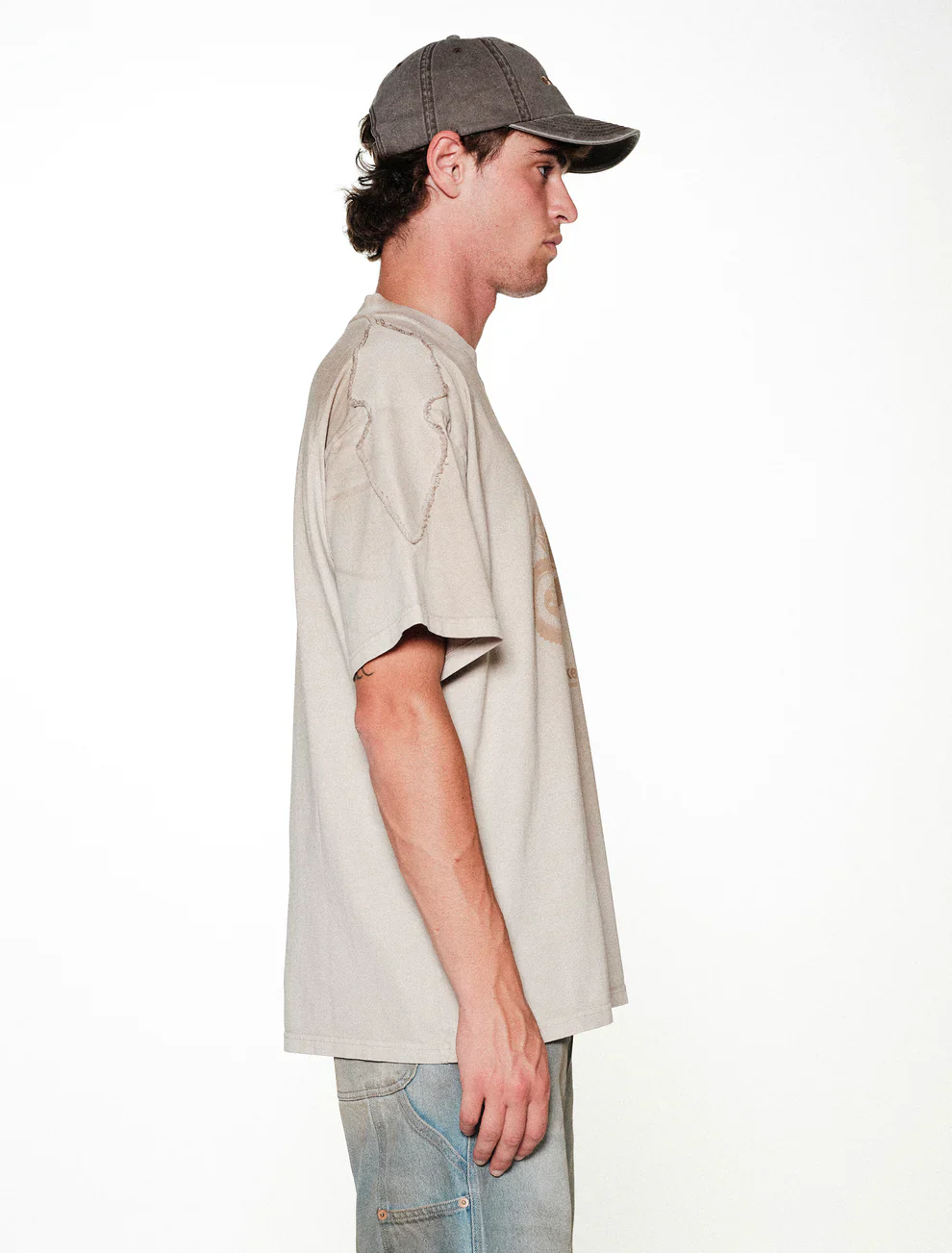 Cultura Biker Clean Tee - Sand - Image 2