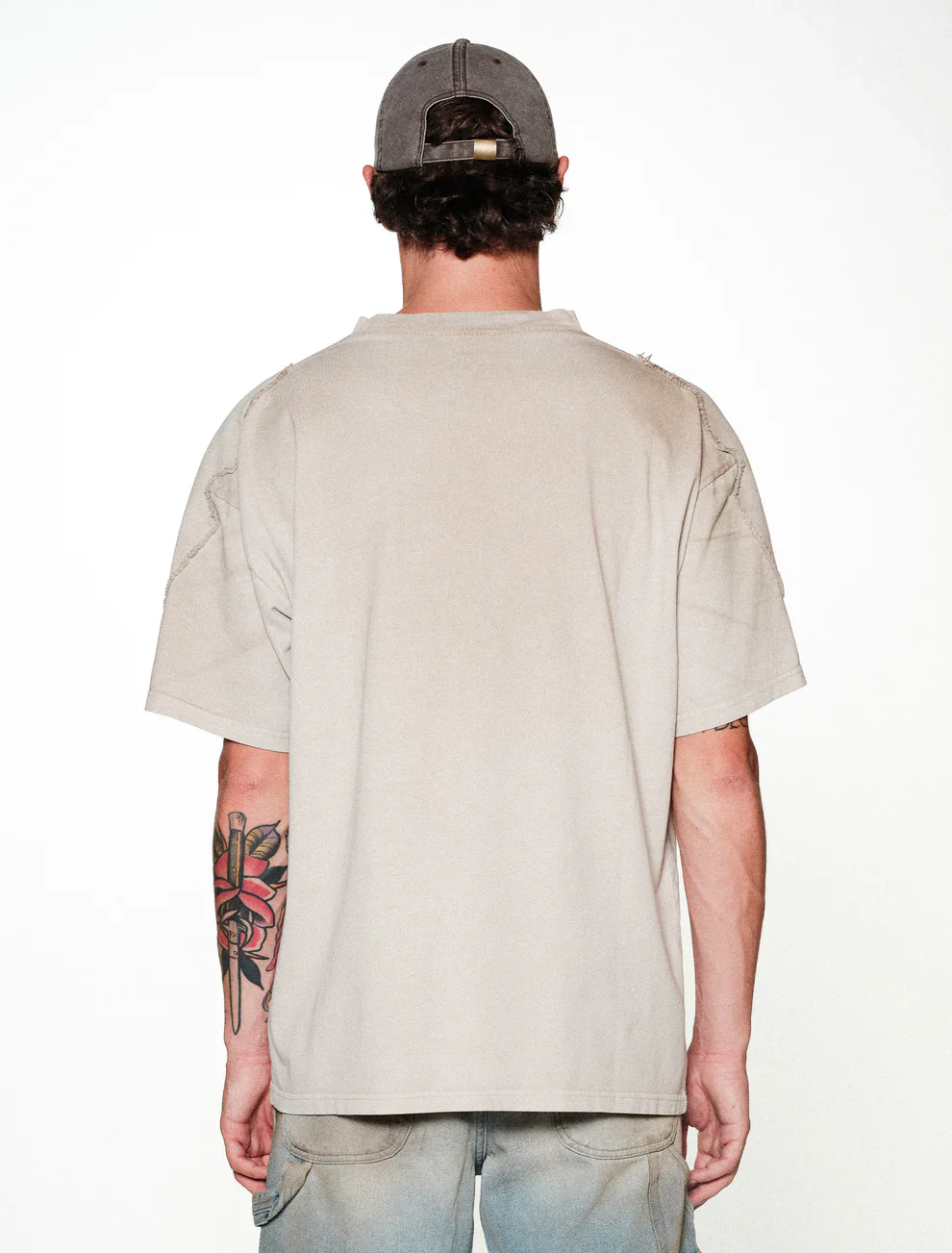 Cultura Biker Clean Tee - Sand - Image 3