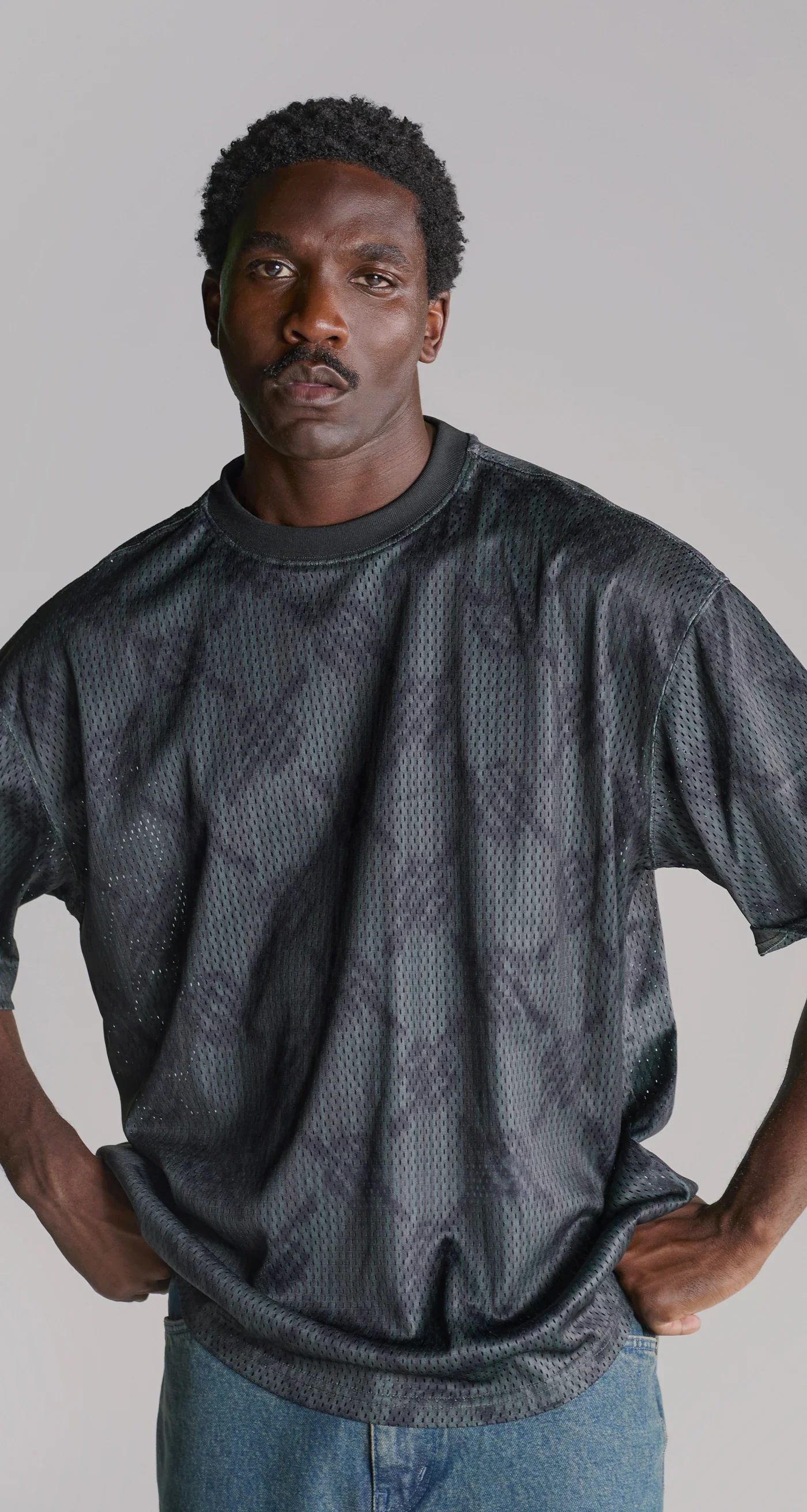 Daily Paper Matchstick Mesh SS Tee - Black - Image 3