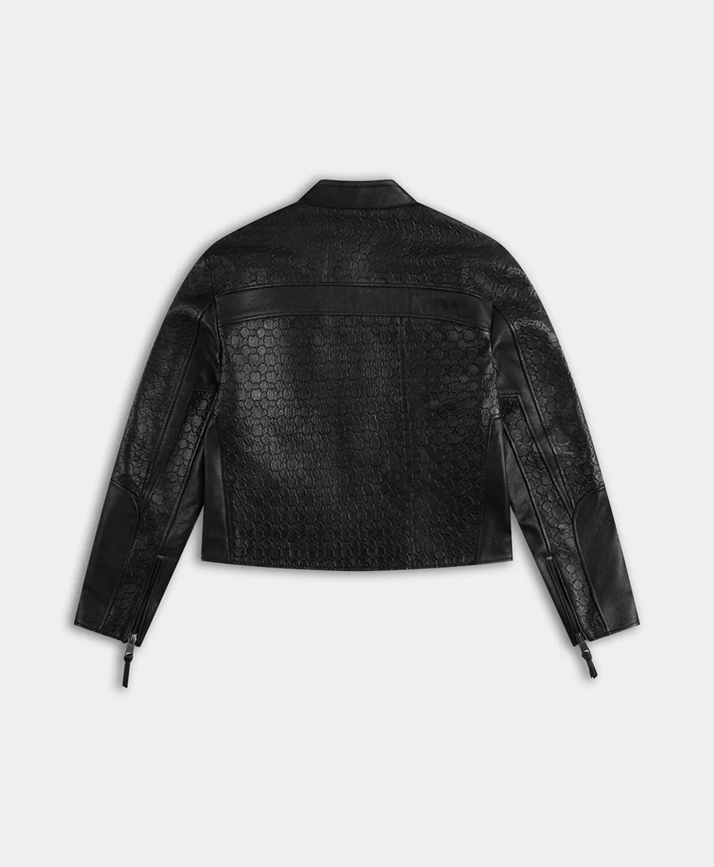 Daily Paper Structured Leather Jacket - Black - Image 3