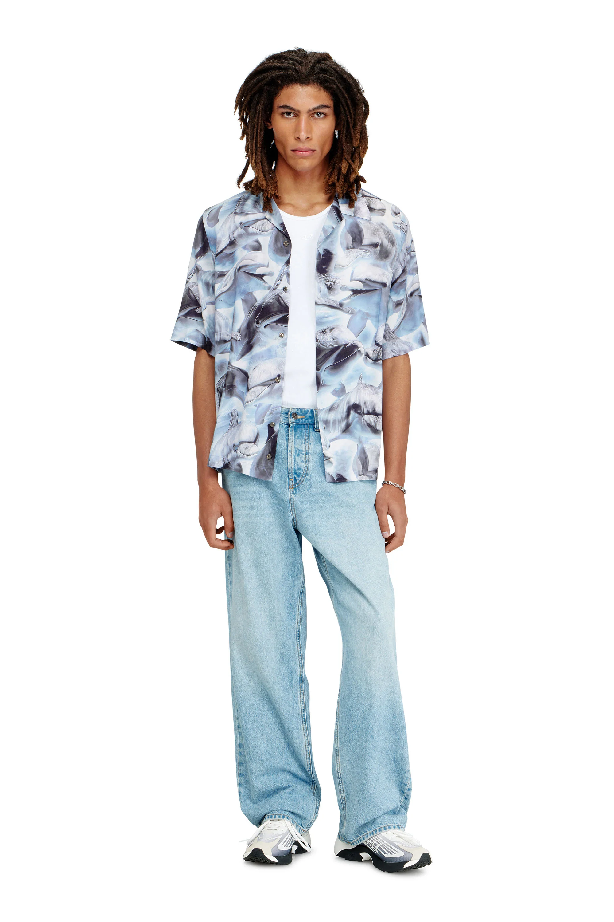 DIESEL S-Brack-Dolphin Shirt - Blue - Image 3