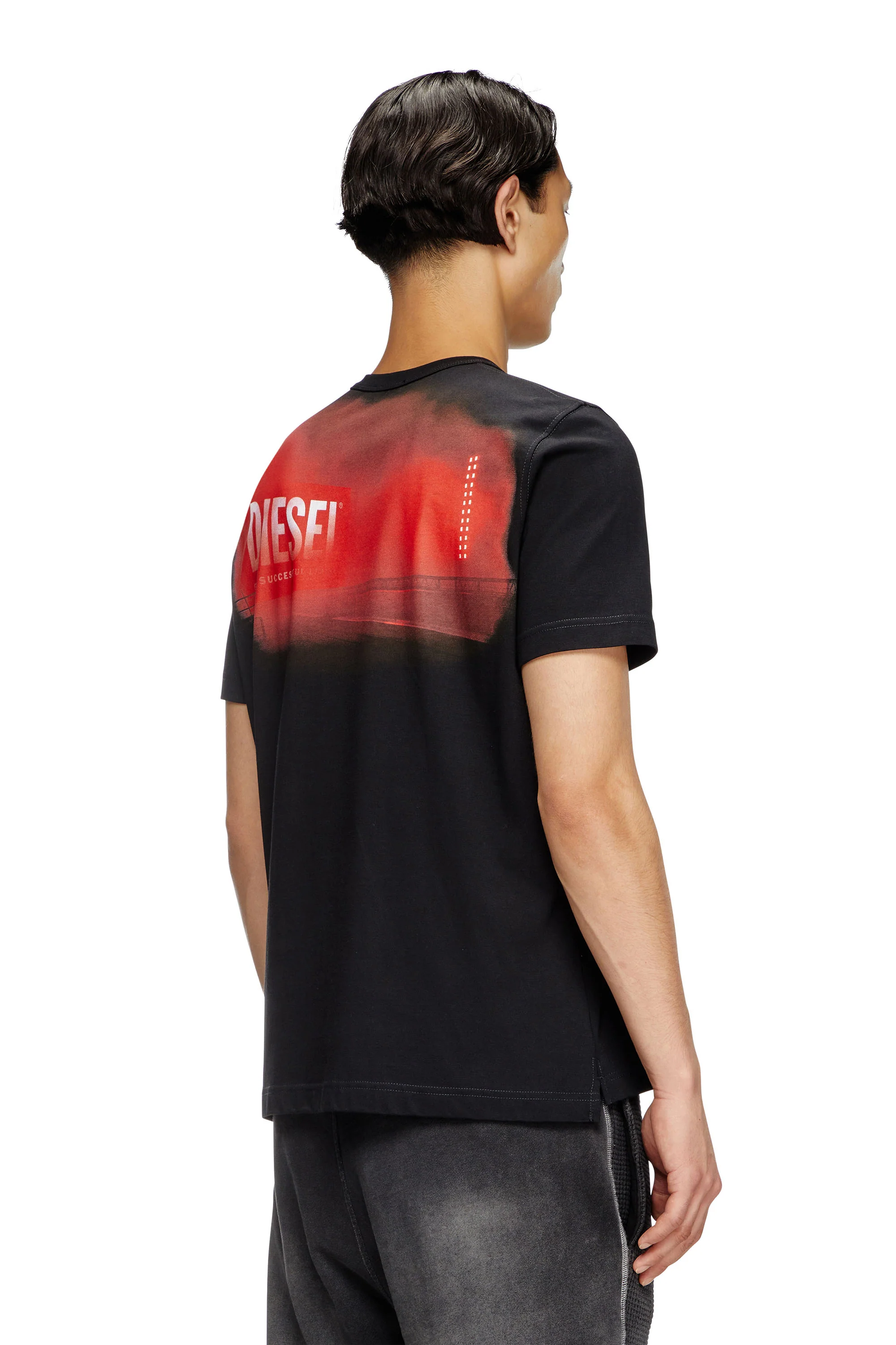 DIESEL T-Adjust-Slits-R13 Tee - Black - Image 2
