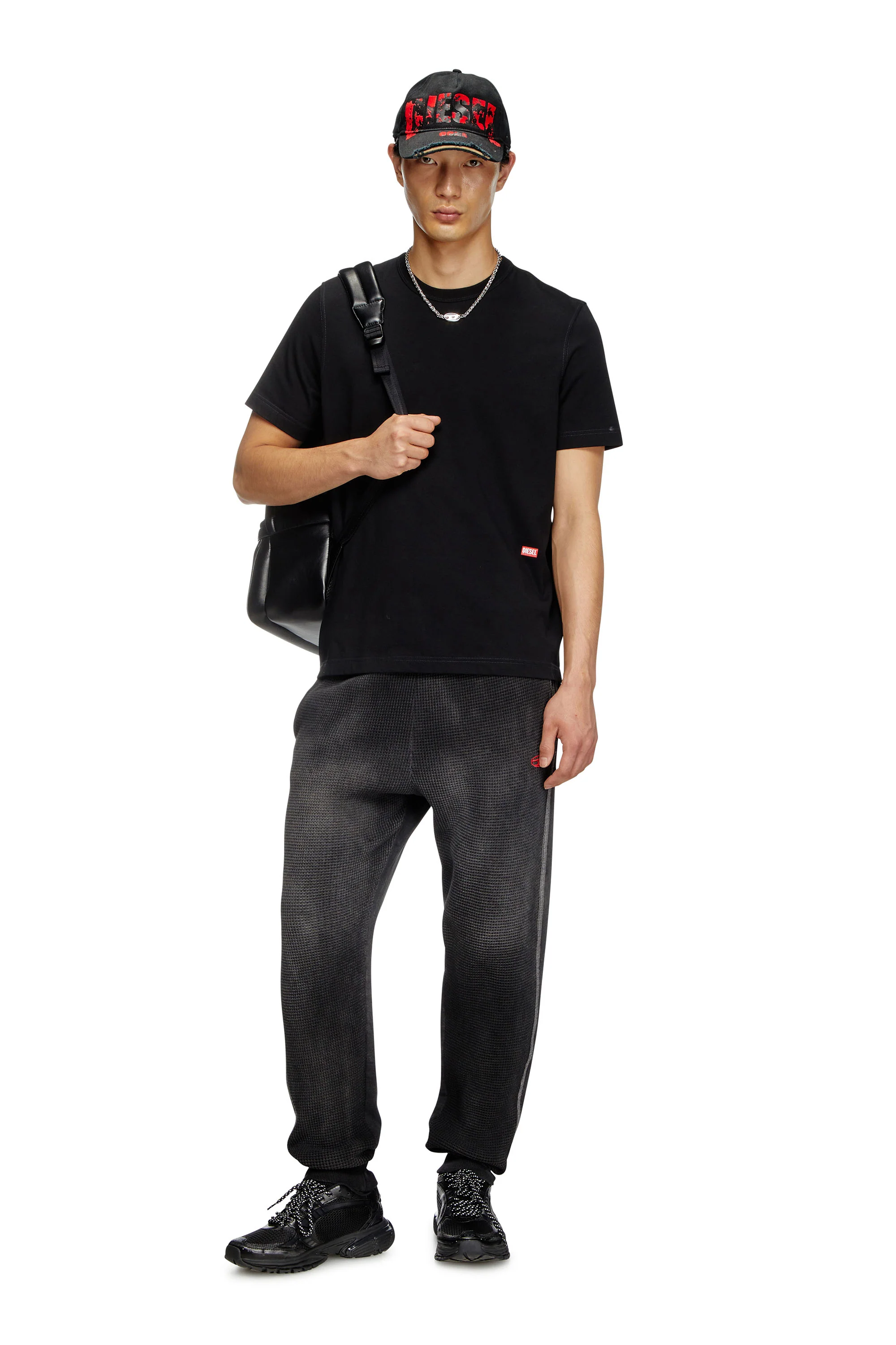 DIESEL T-Adjust-Slits-R13 Tee - Black - Image 3