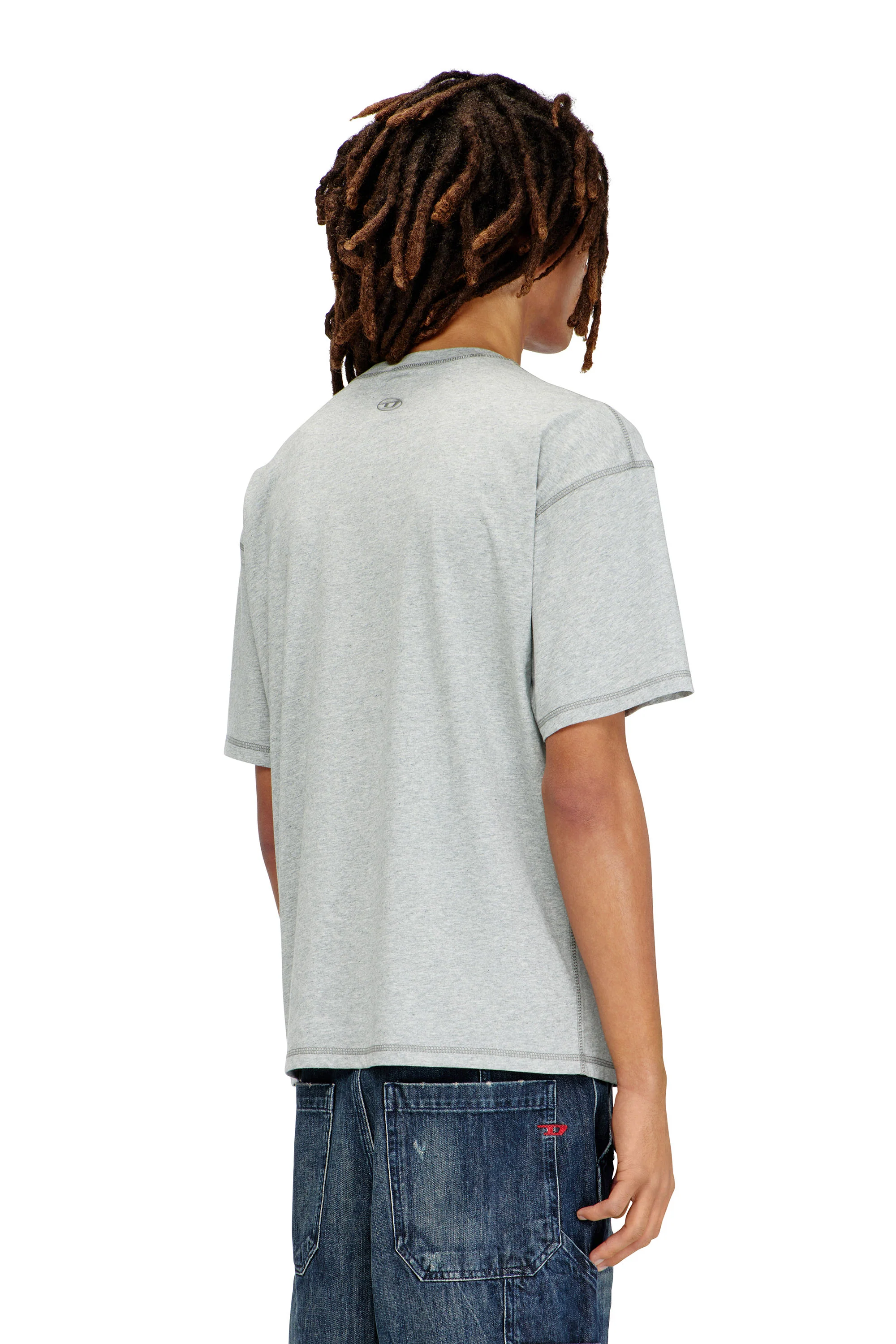 DIESEL T-boxt-Dolphin Tee - Grey - Image 2