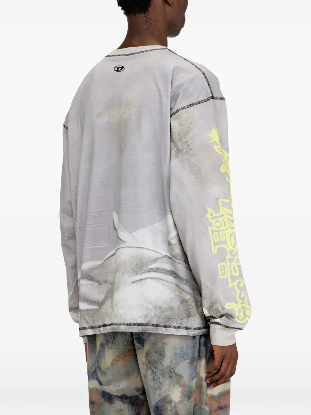 DIESEL T-Boxt-L/S-V3 L/S Tee - Grey - Image 2