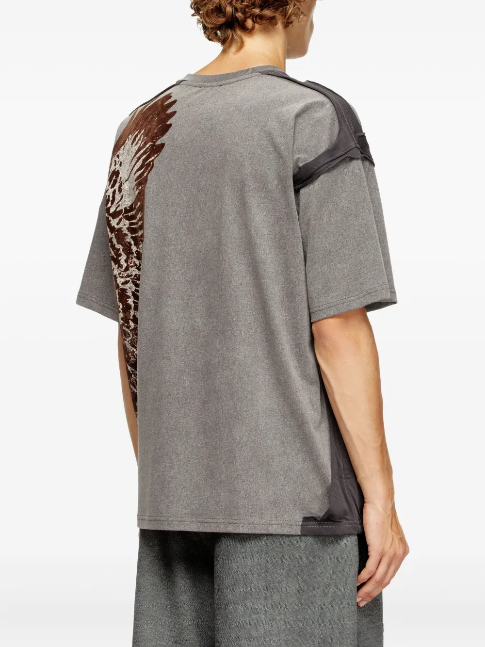 DIESEL T-Boxt-Peeloff Tee - Grey - Image 2