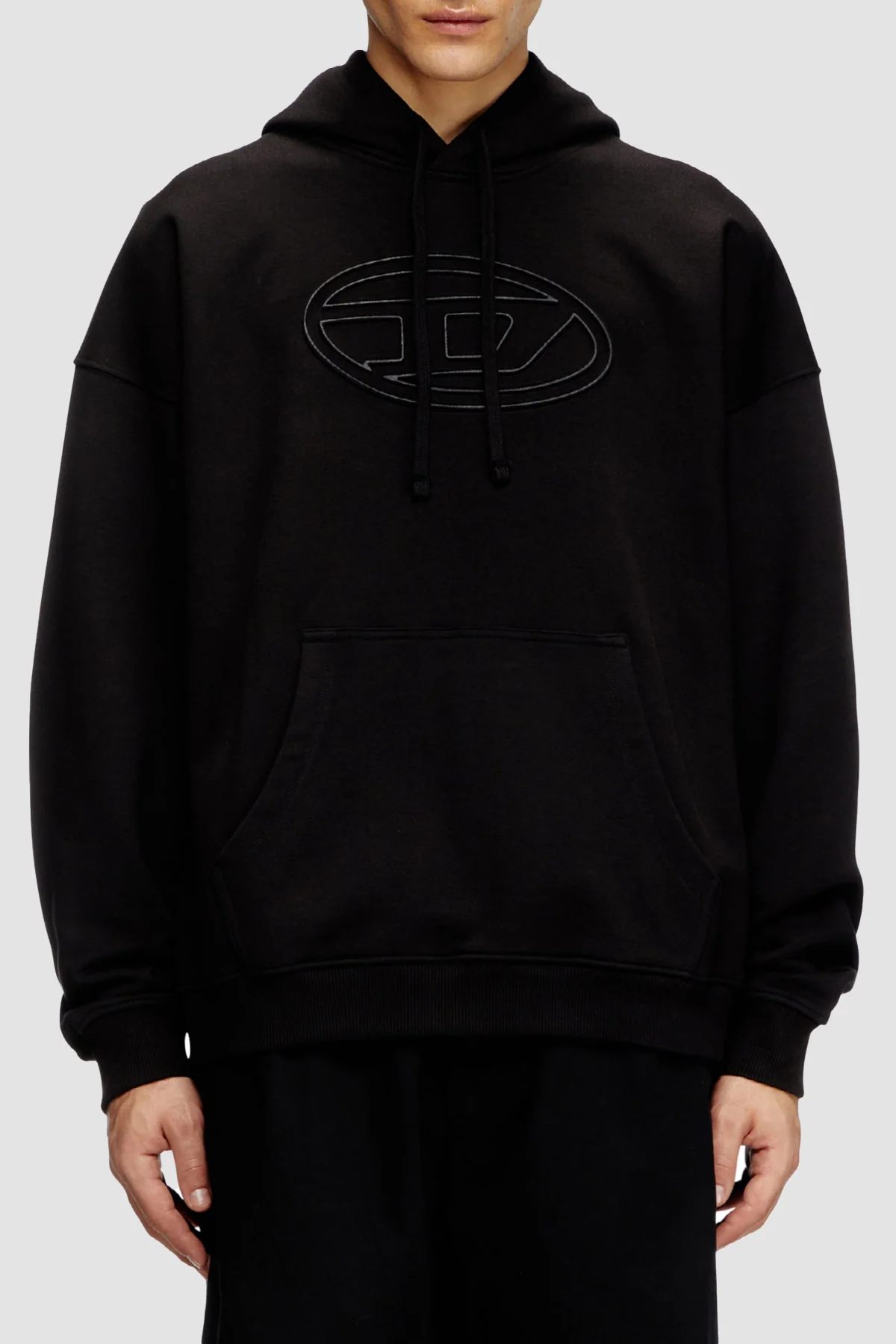 DIESEL S-ummer-Bigoval Hoodie - Black