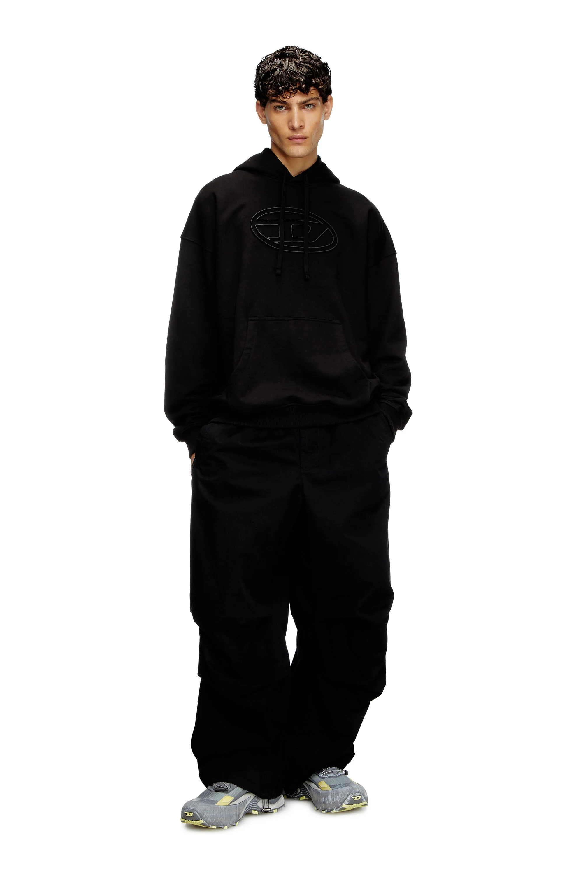 DIESEL S-ummer-Bigoval Hoodie - Black - Image 3